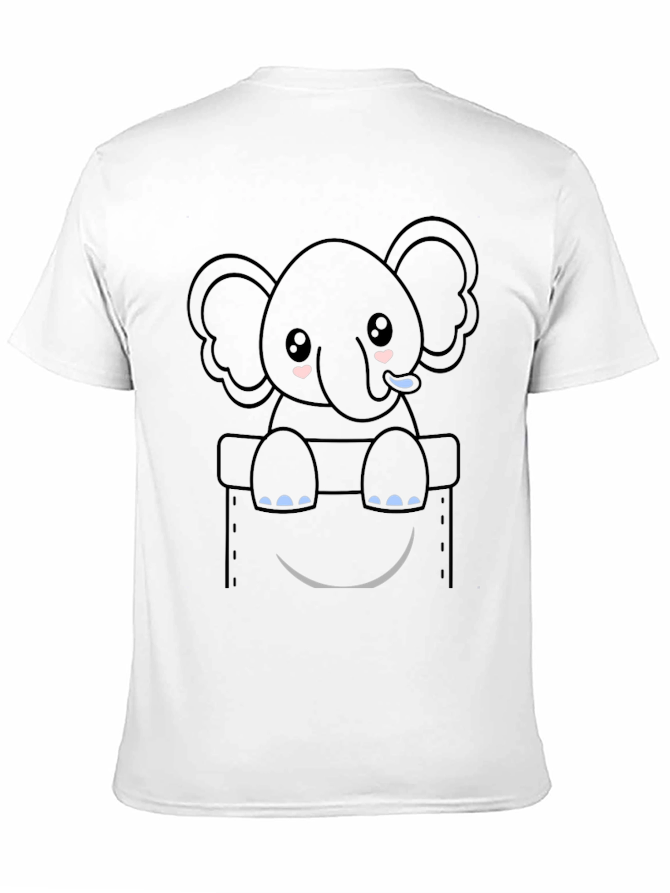 Cute Elephant Pocket Graphic Tee