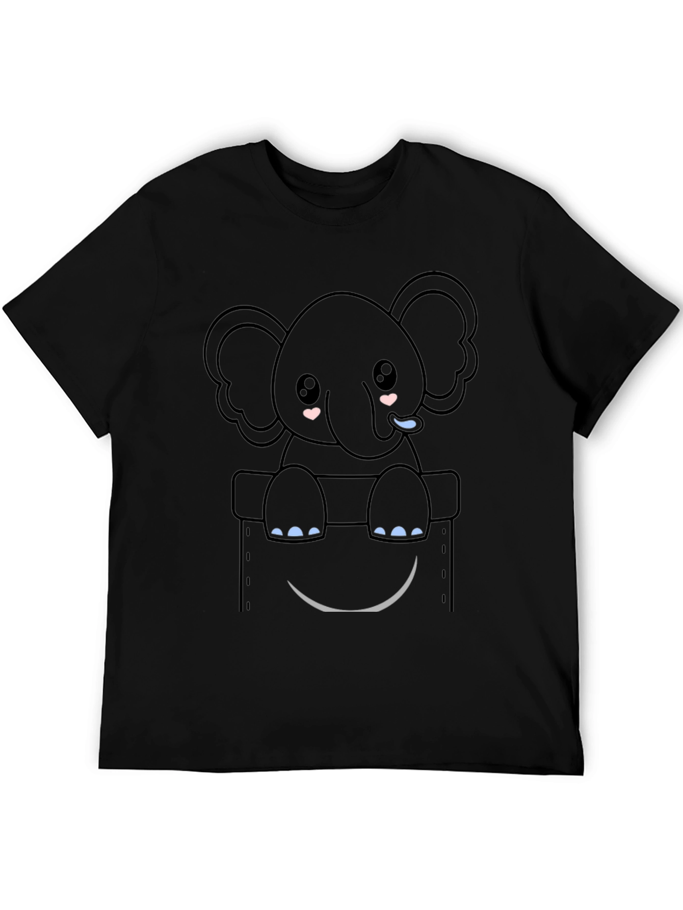 Cute Elephant Pocket Graphic Tee
