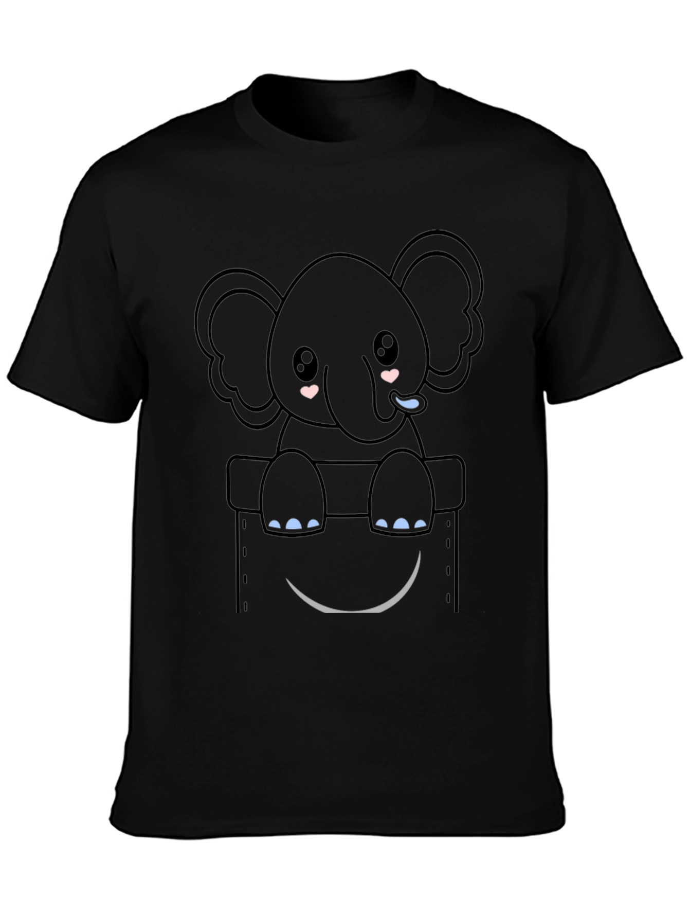 Cute Elephant Pocket Graphic Tee