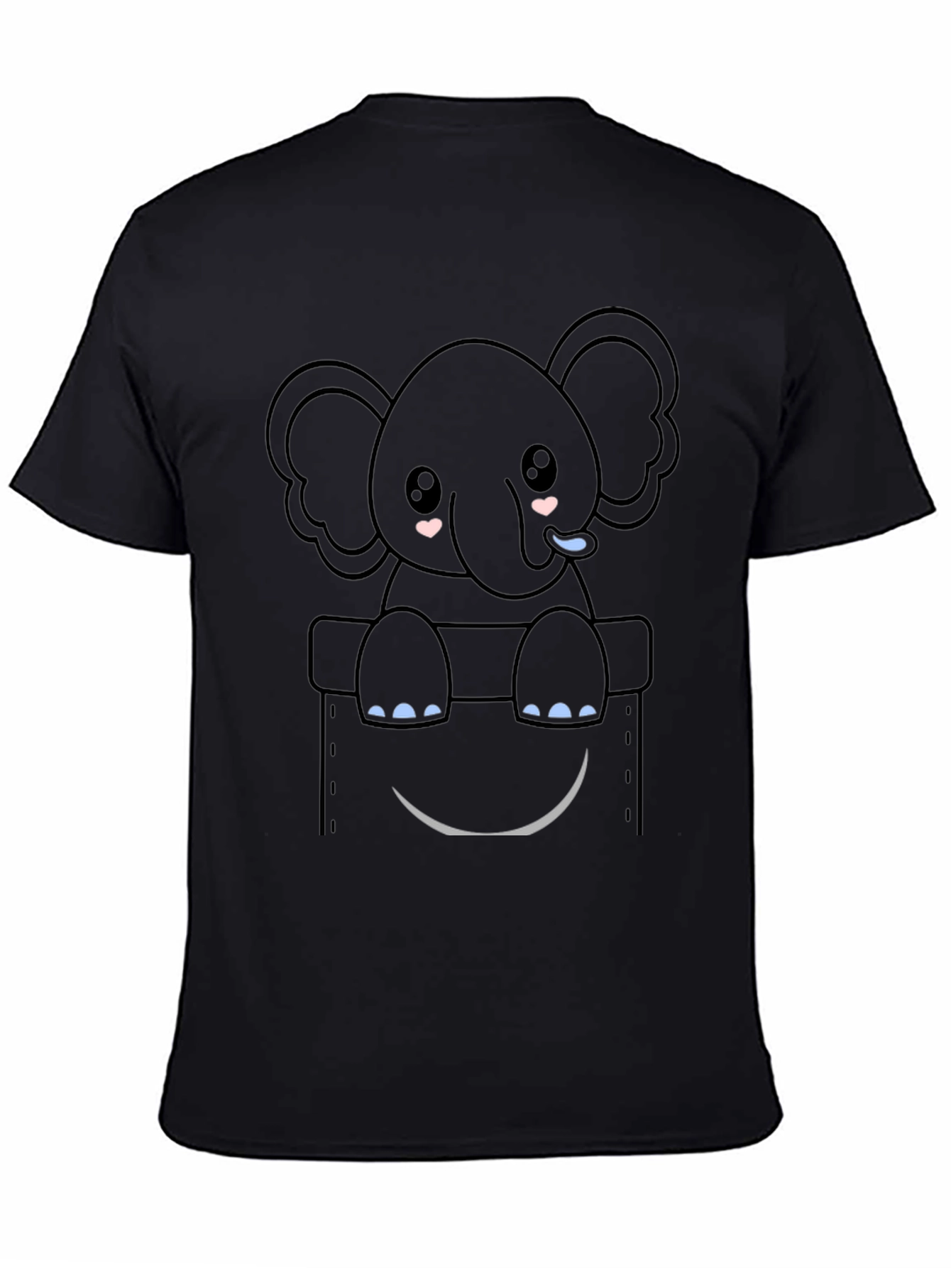 Cute Elephant Pocket Graphic Tee