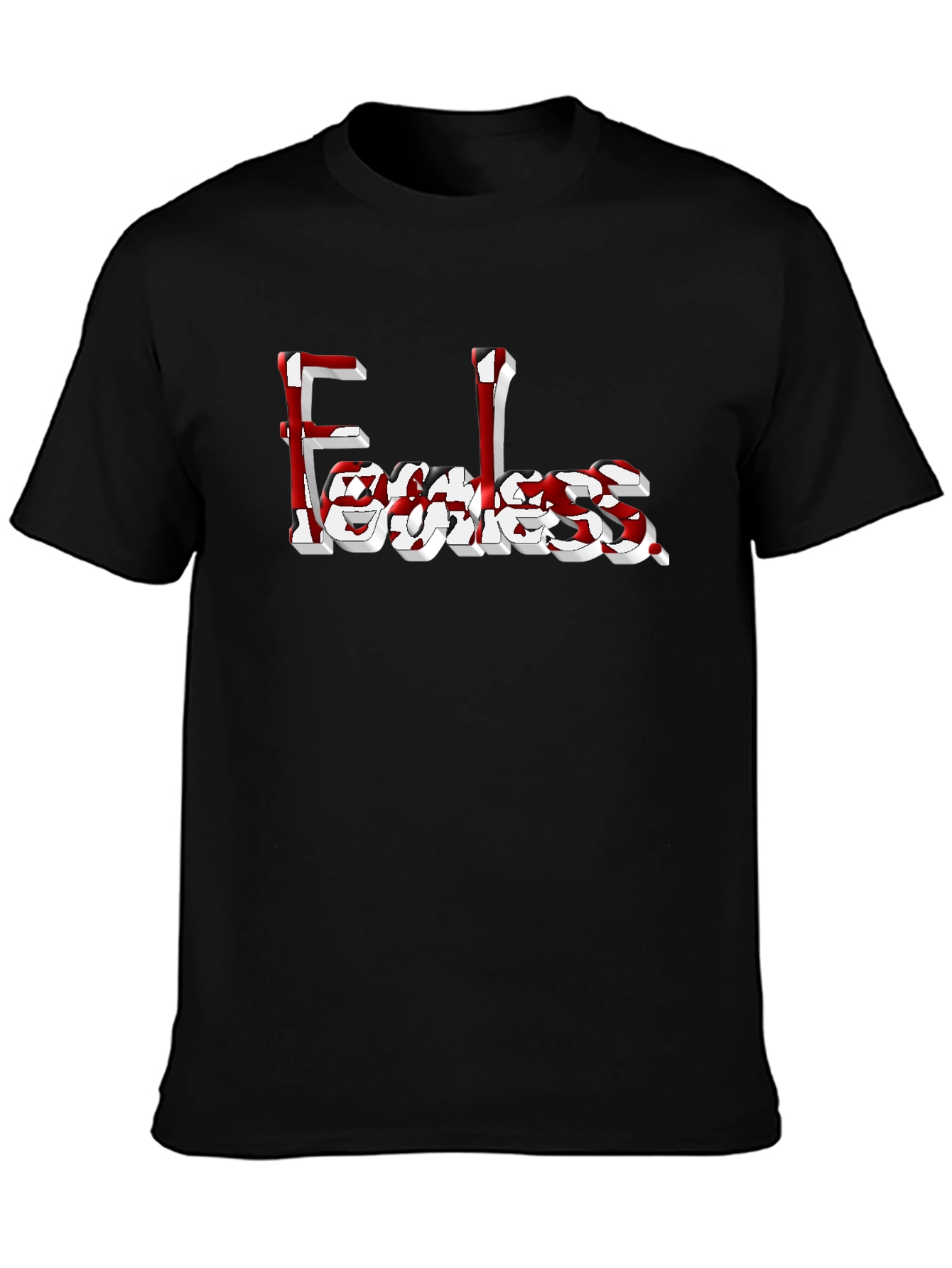 Fearless Graphic Tee - Black Cotton Casual Wear