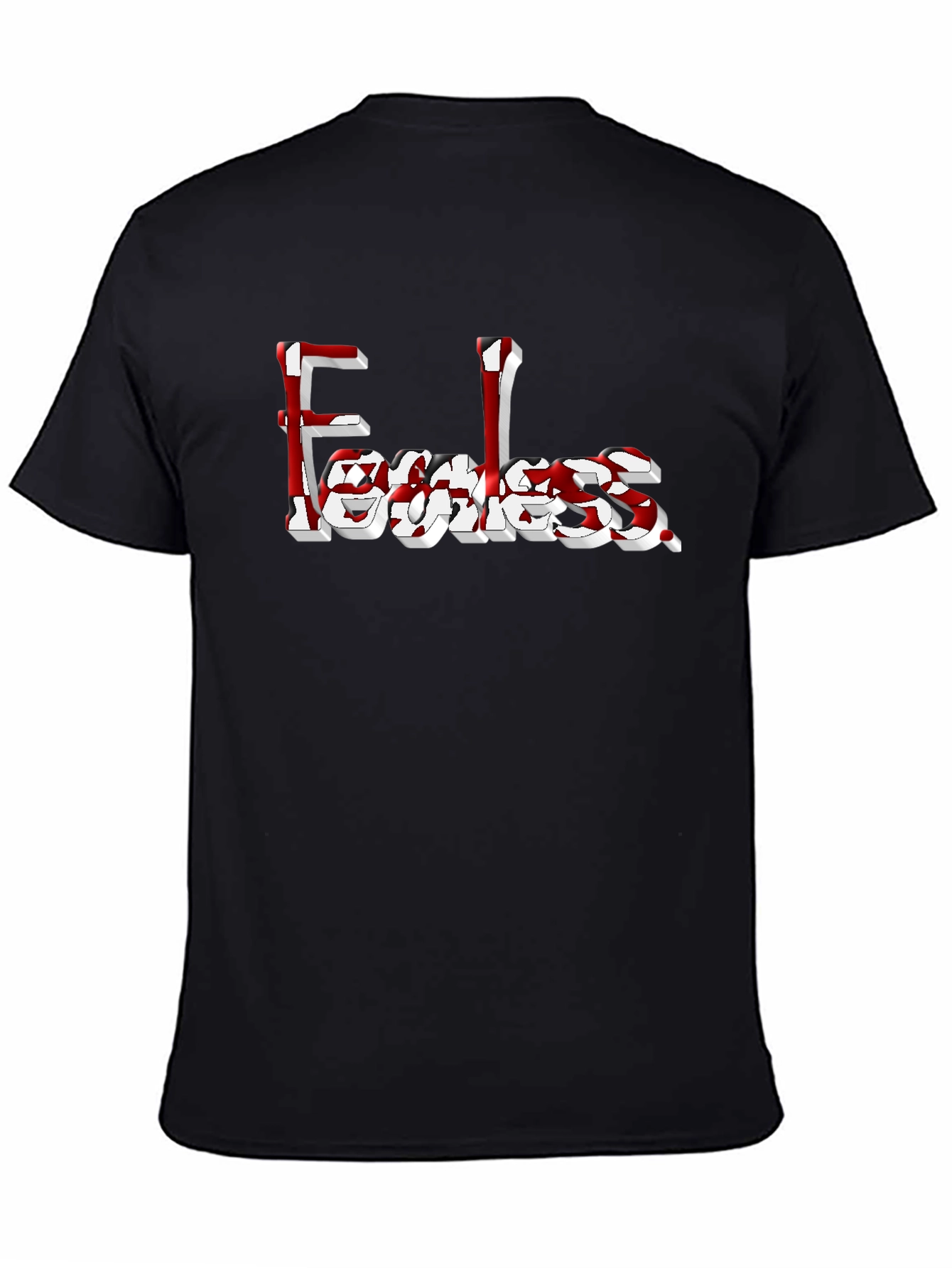 Fearless Graphic Tee - Black Cotton Casual Wear
