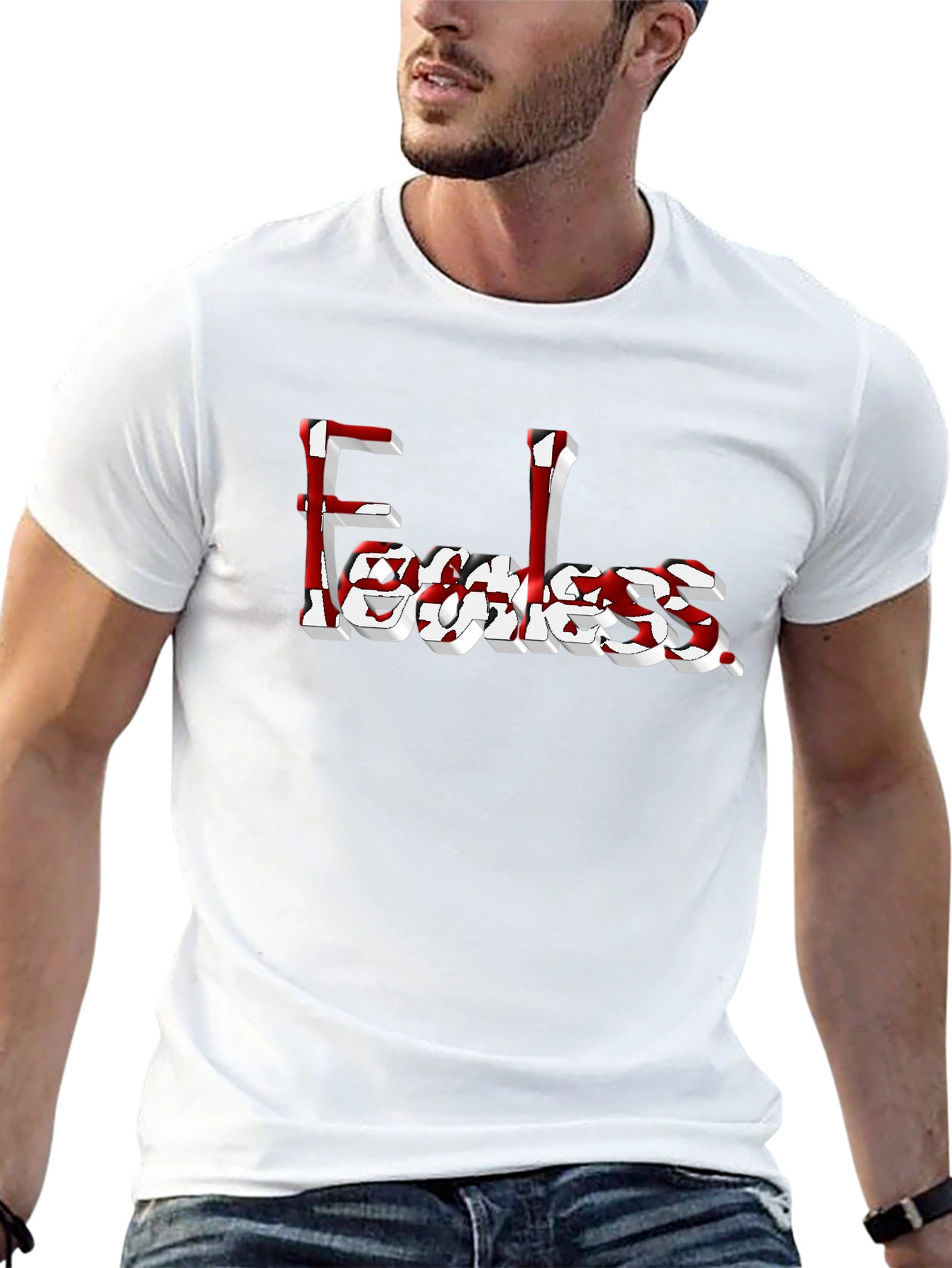 Fearless Graphic Tee - Black Cotton Casual Wear