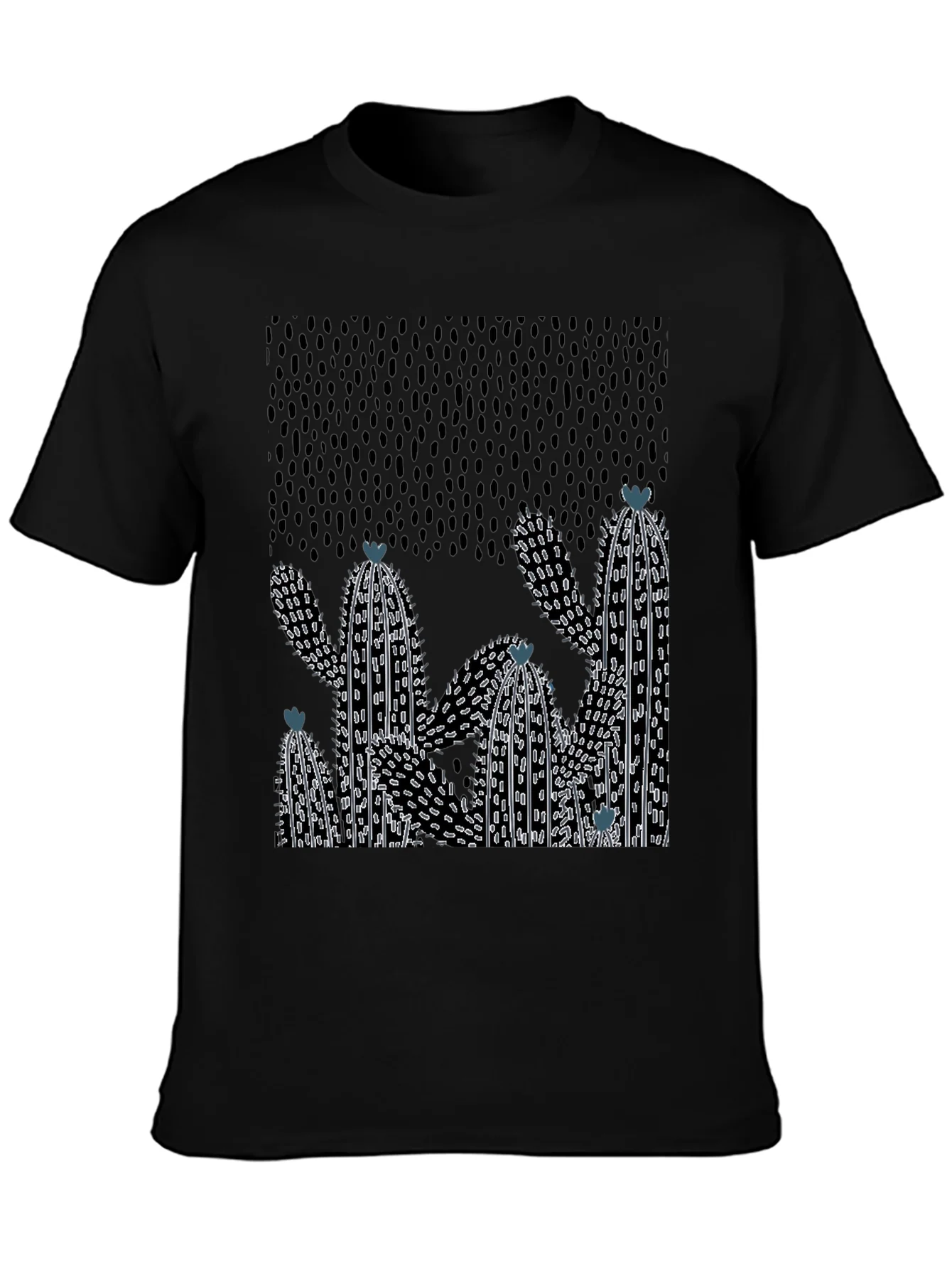 Cactus Graphic Print Crew Neck T-Shirt
