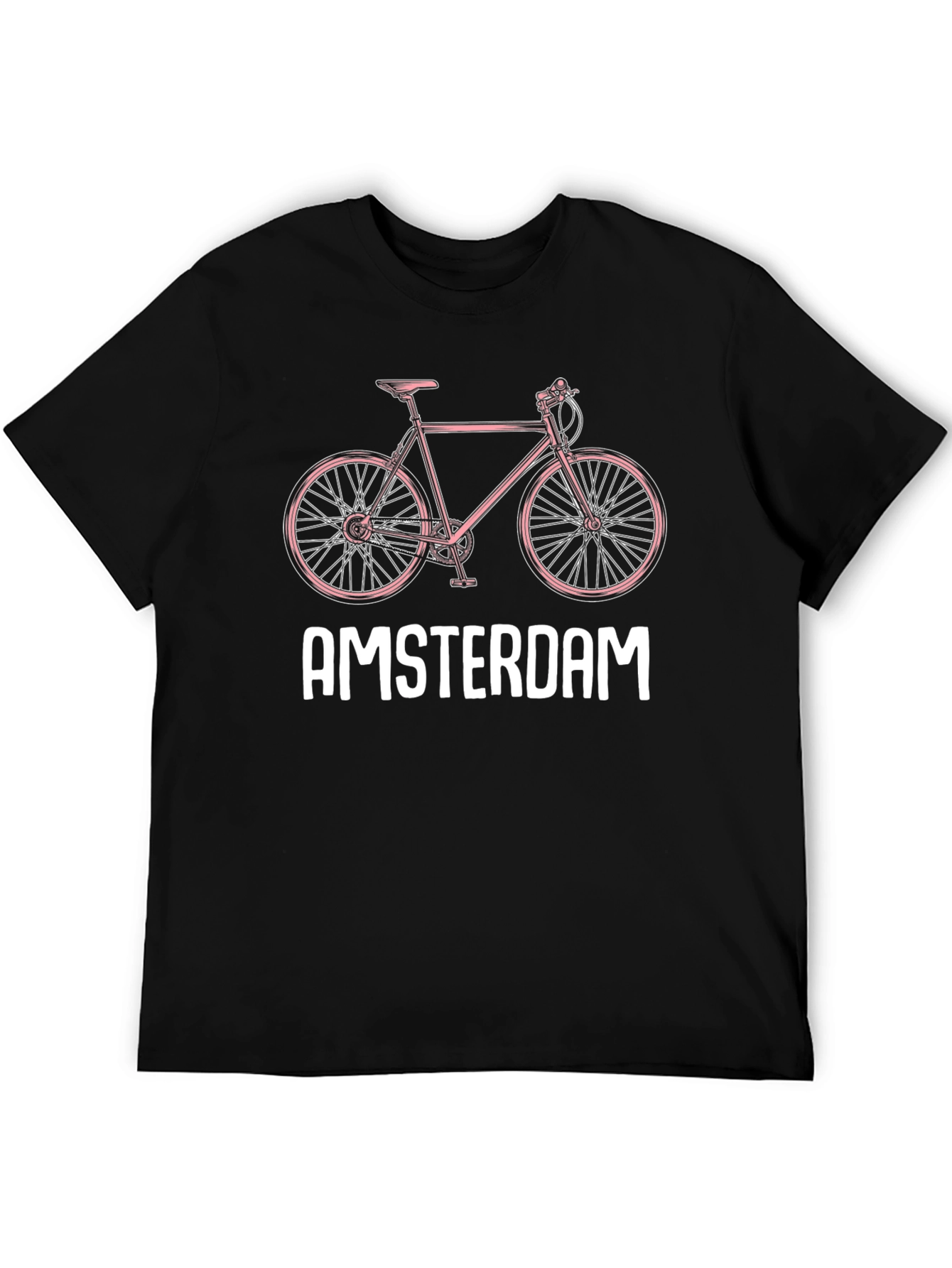 Amsterdam Bicycle T-Shirt - Black Tee