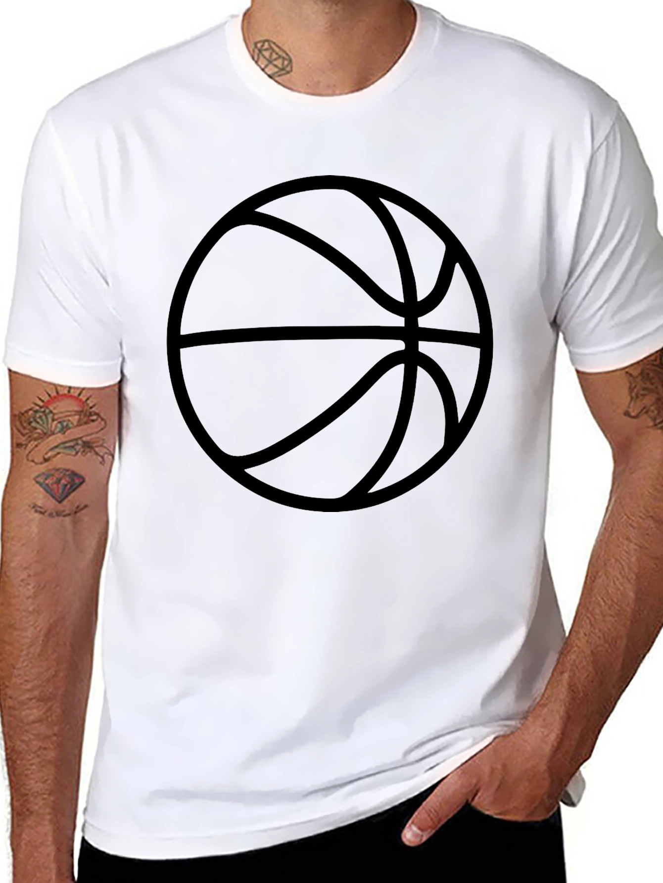 Basketball Graphic Black T-Shirt
