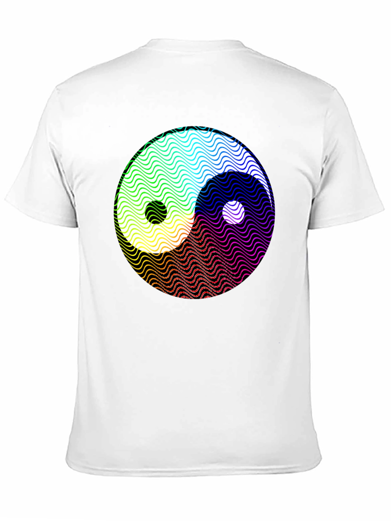 Yin Yang Wave Pattern Graphic T-Shirt