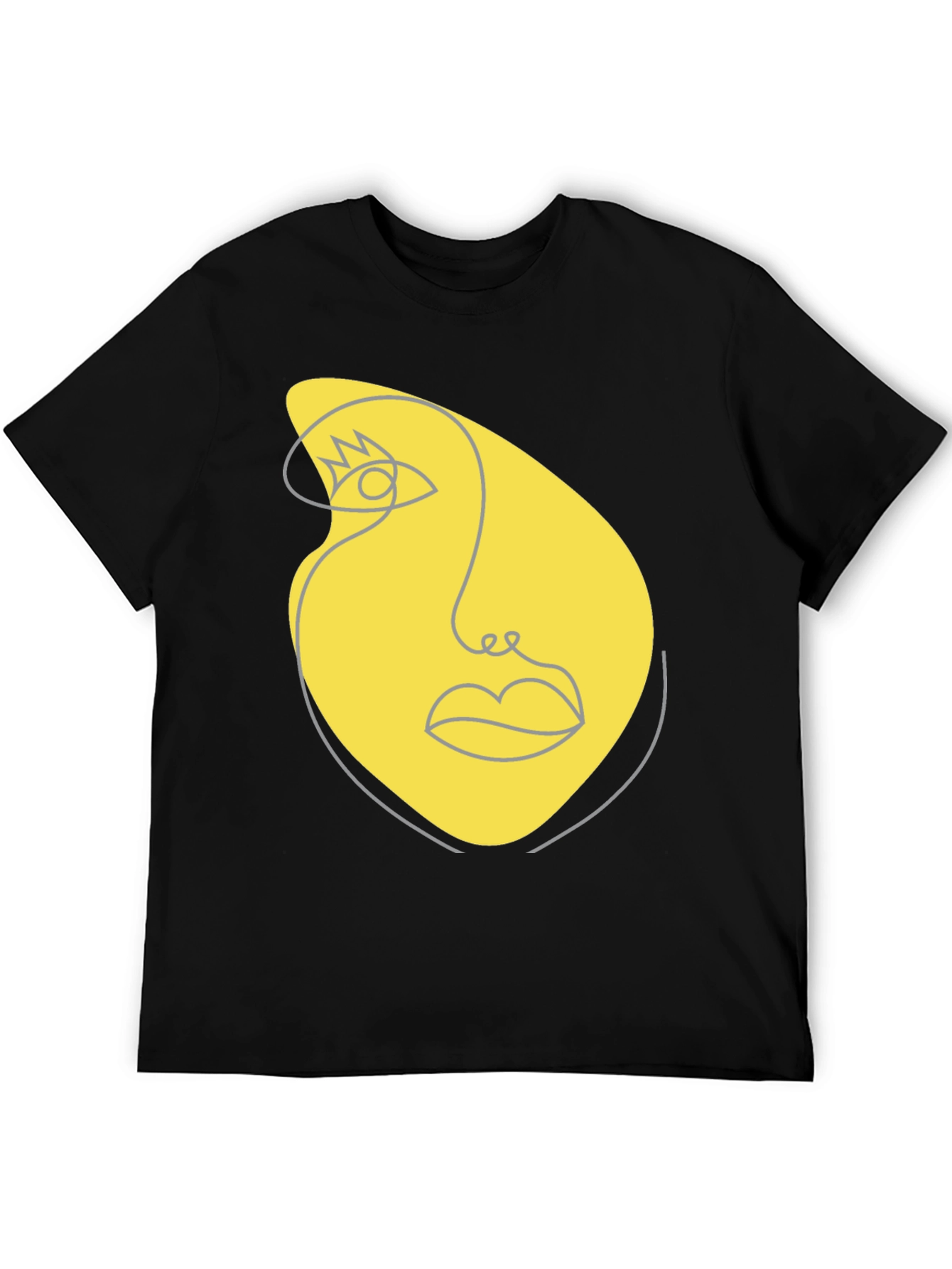 Abstract Face Graphic Tee - Modern Art T-Shirt