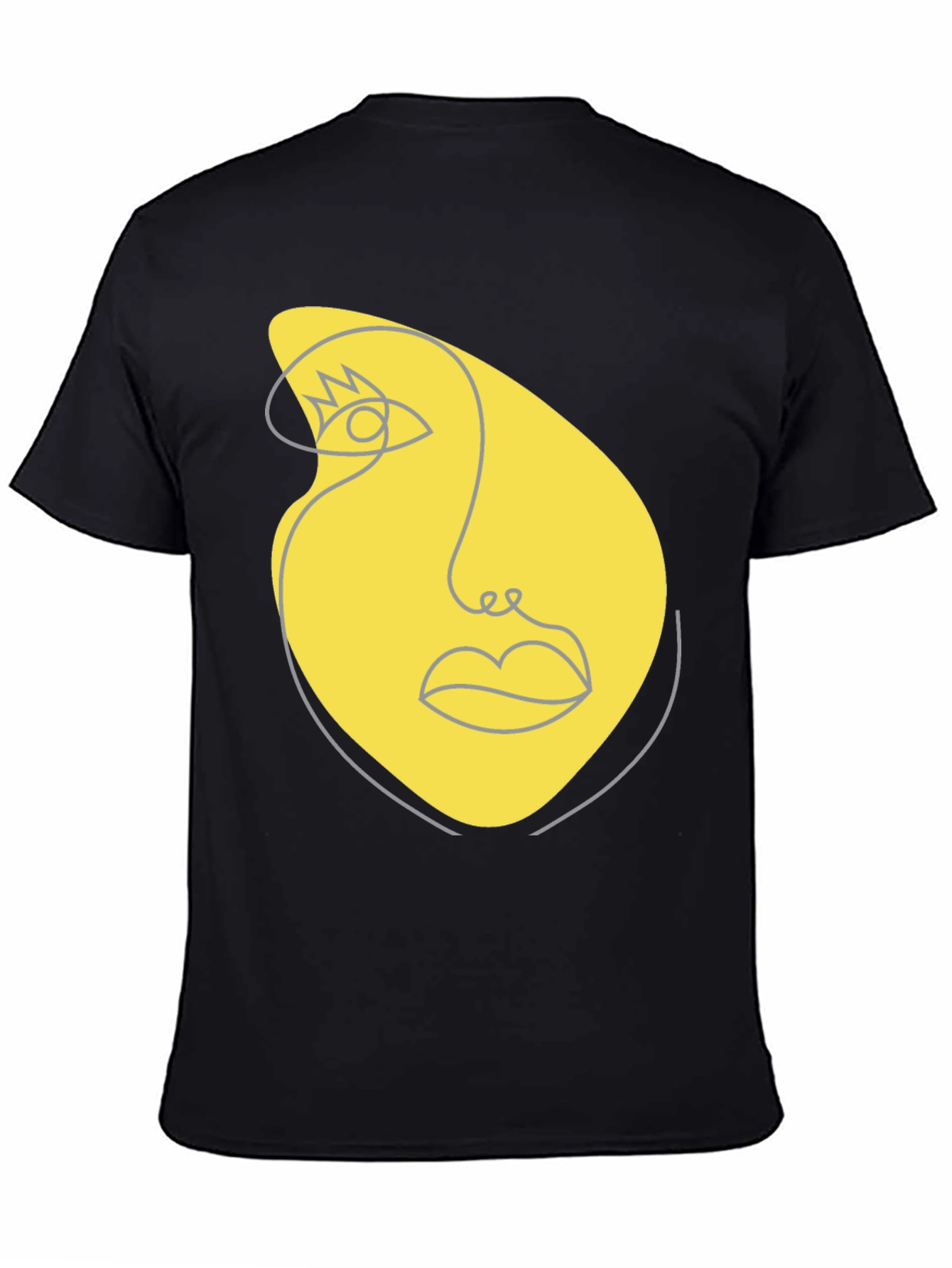 Abstract Face Graphic Tee - Modern Art T-Shirt