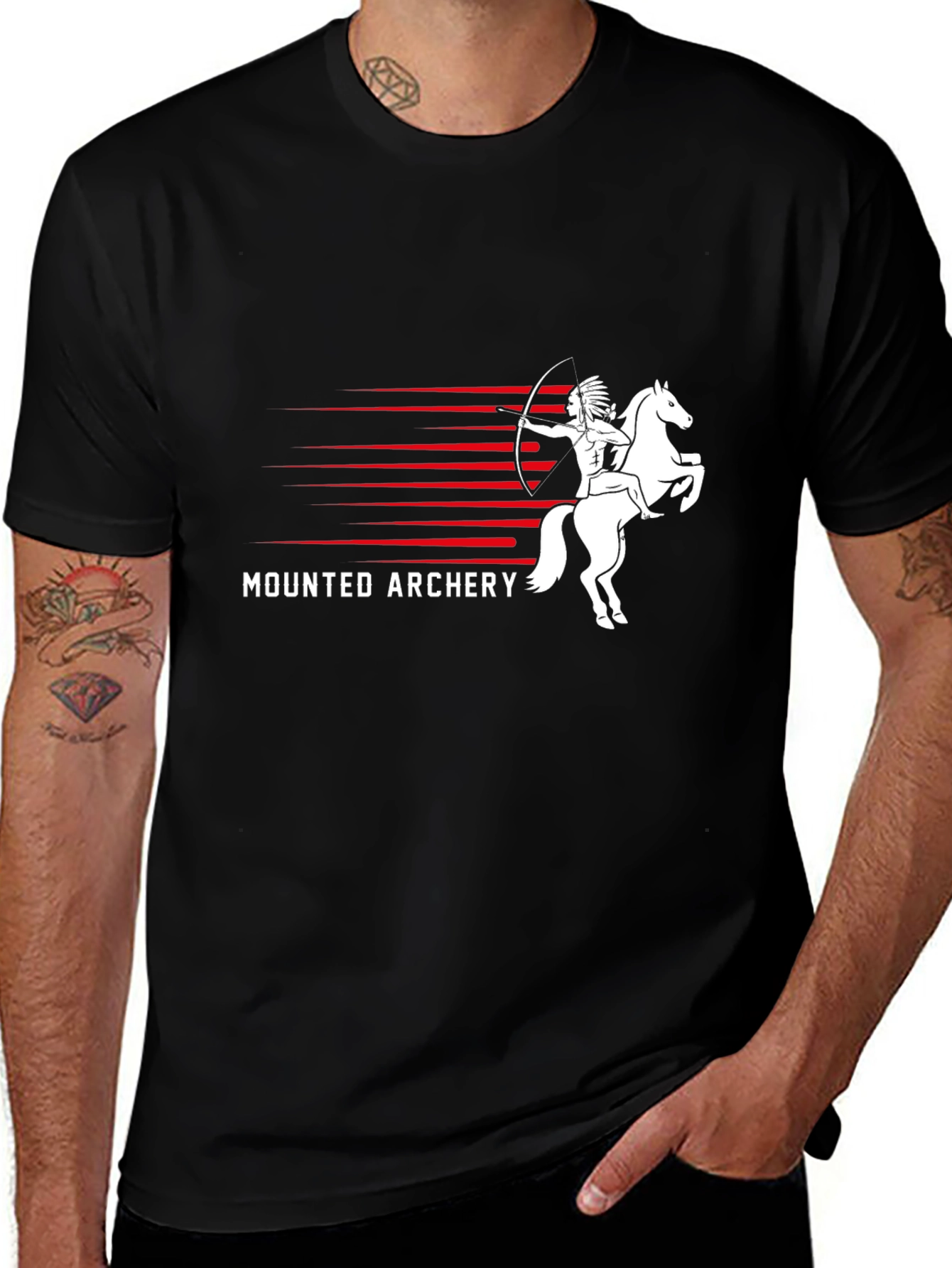 Mounted Archery T-Shirt - Black Cotton Tee