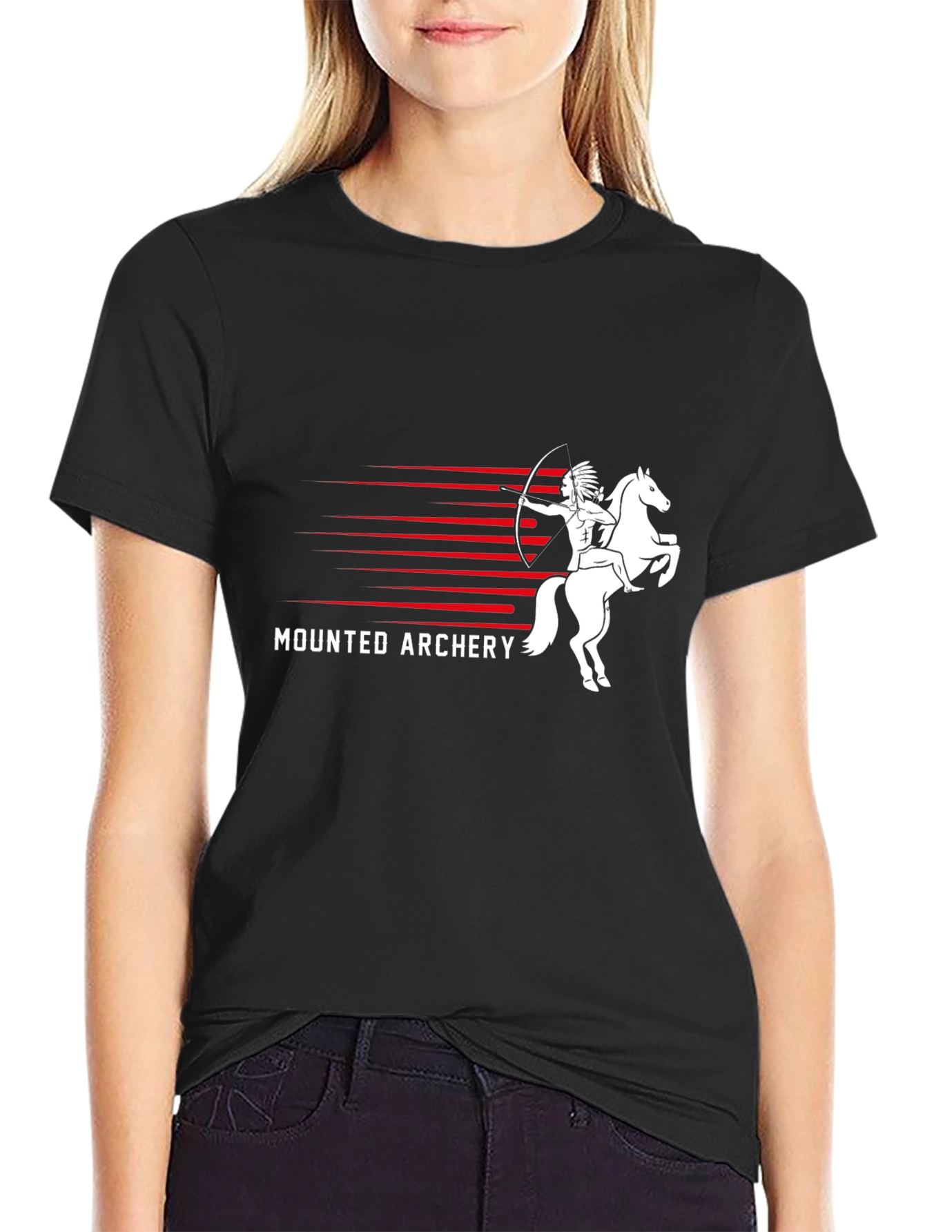 Mounted Archery T-Shirt - Black Cotton Tee