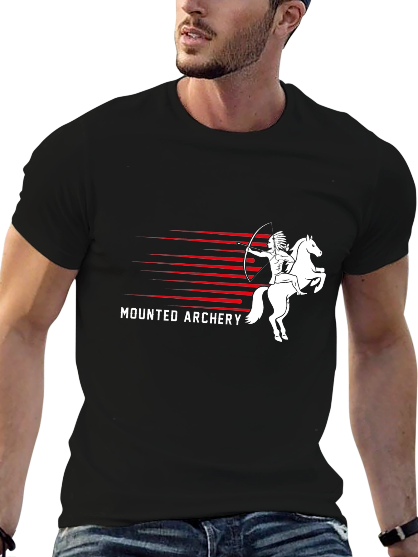 Mounted Archery T-Shirt - Black Cotton Tee