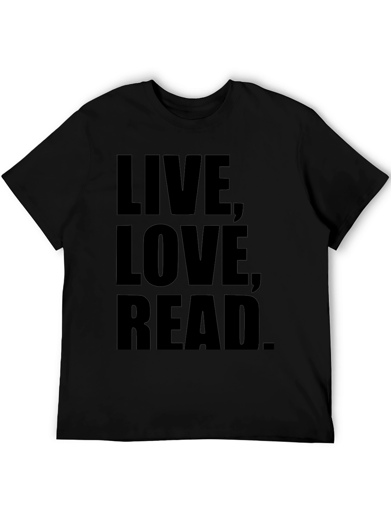 Live Love Read Black Graphic T-Shirt