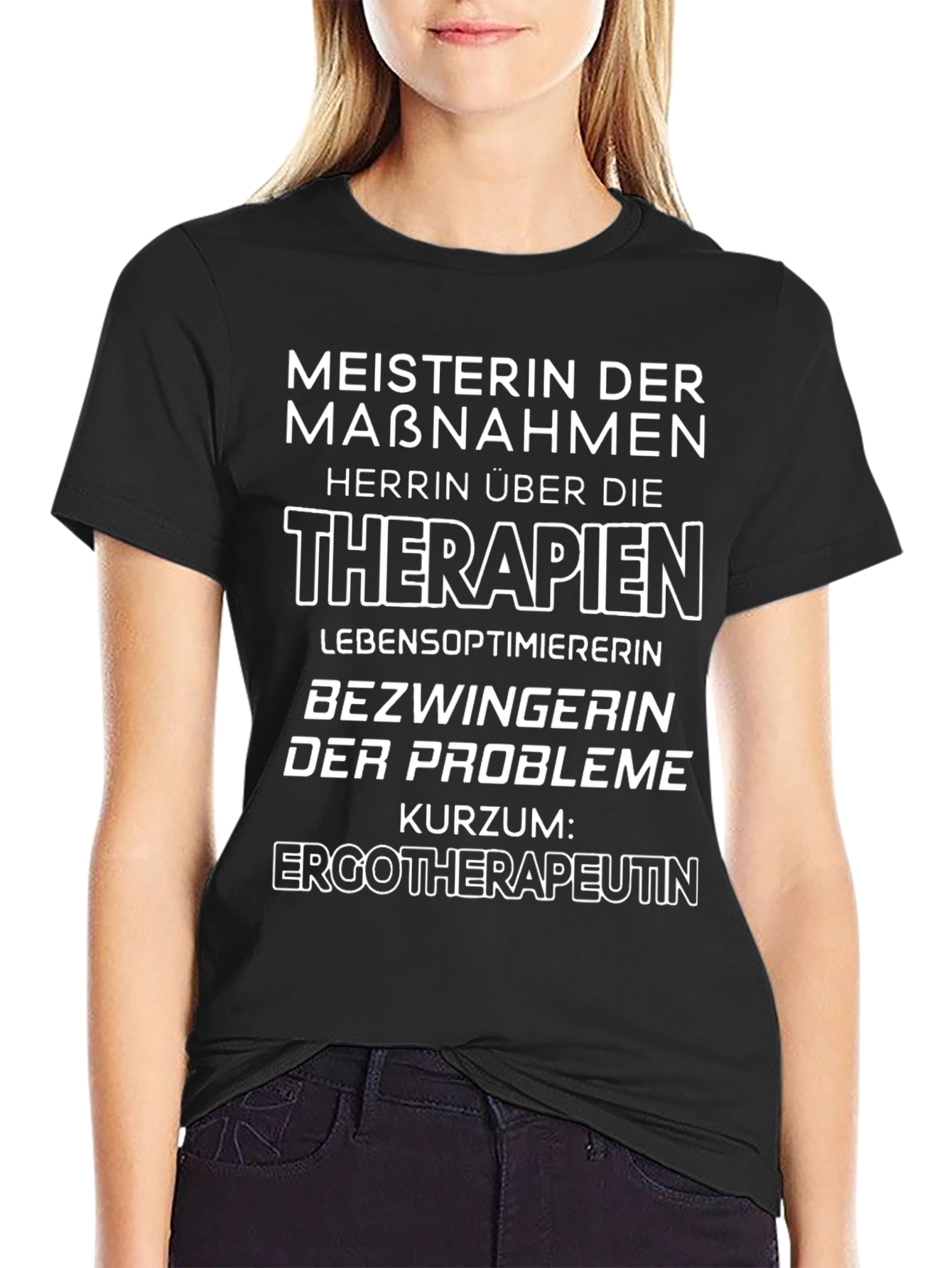 Meisterin Der Maßnahmen Black T-Shirt