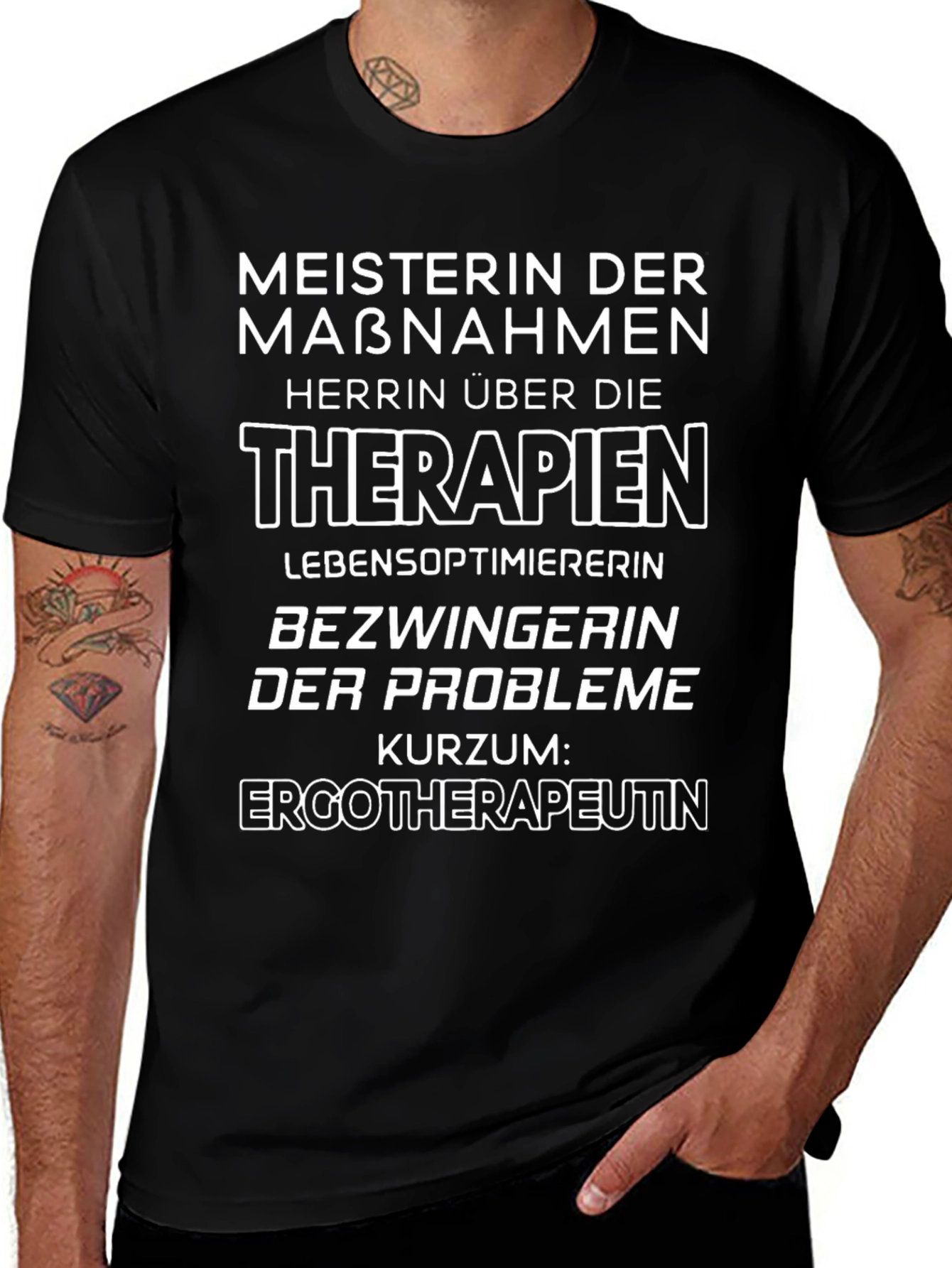 Meisterin Der Maßnahmen Black T-Shirt