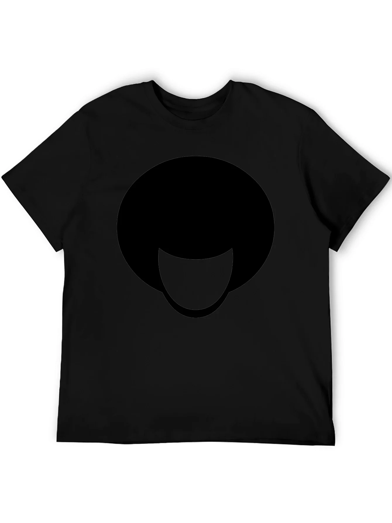 Cool Minimalist Afro T-Shirt - Black Graphic Tee