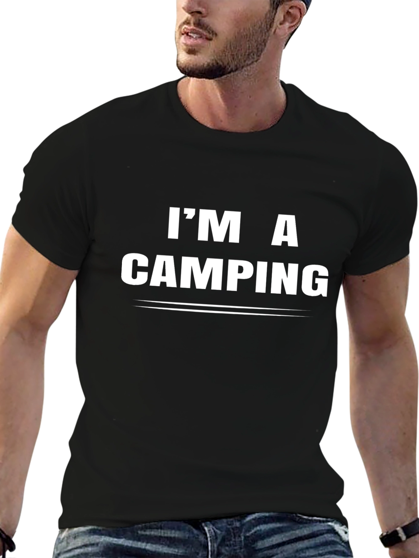 Im a Camping T-Shirt - Black Cotton Tee