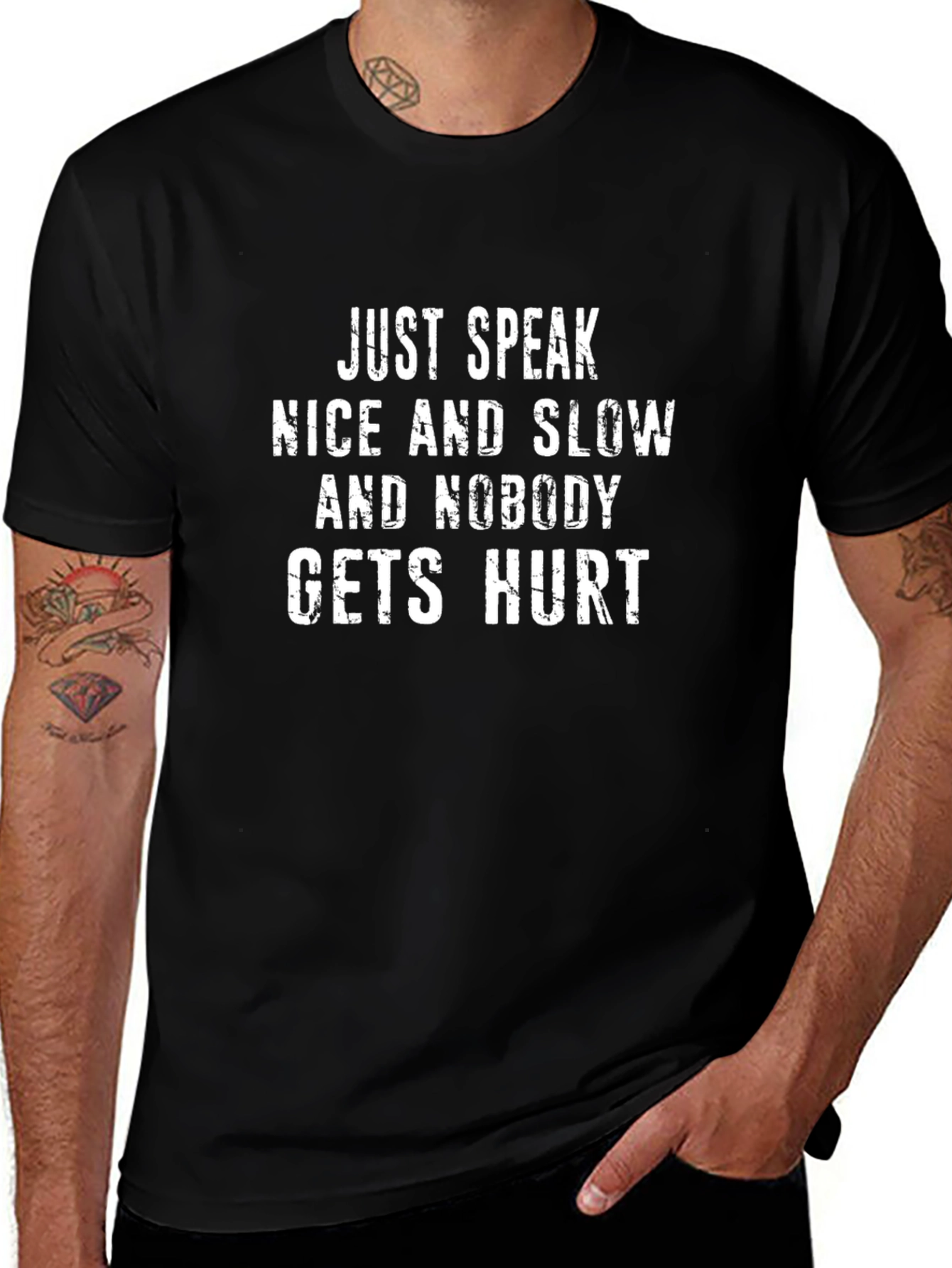 Speak Nicely Slogan T-Shirt