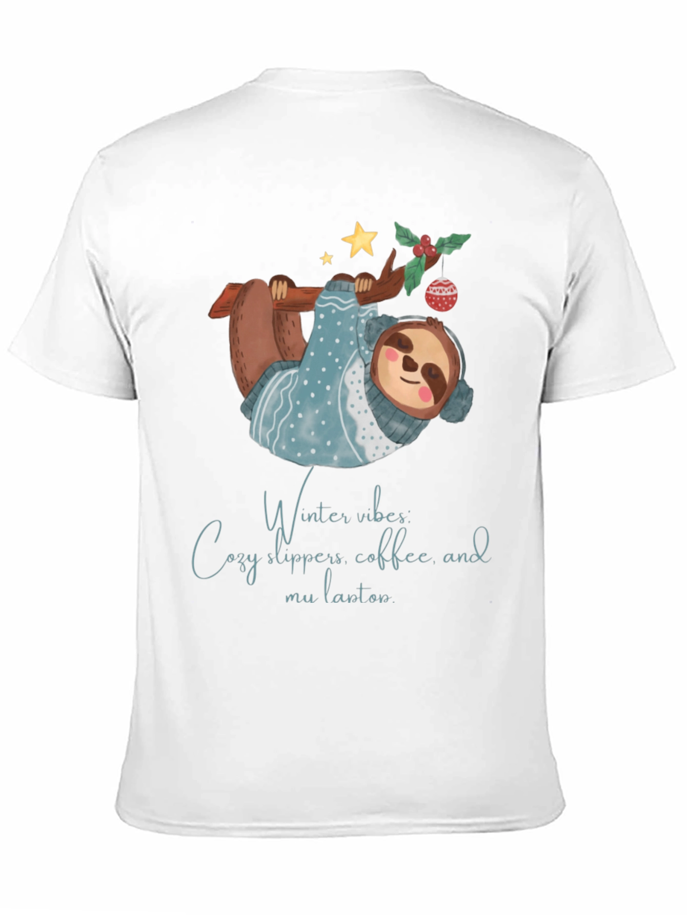 Winter Vibes Sloth Tee - Cozy and Cute