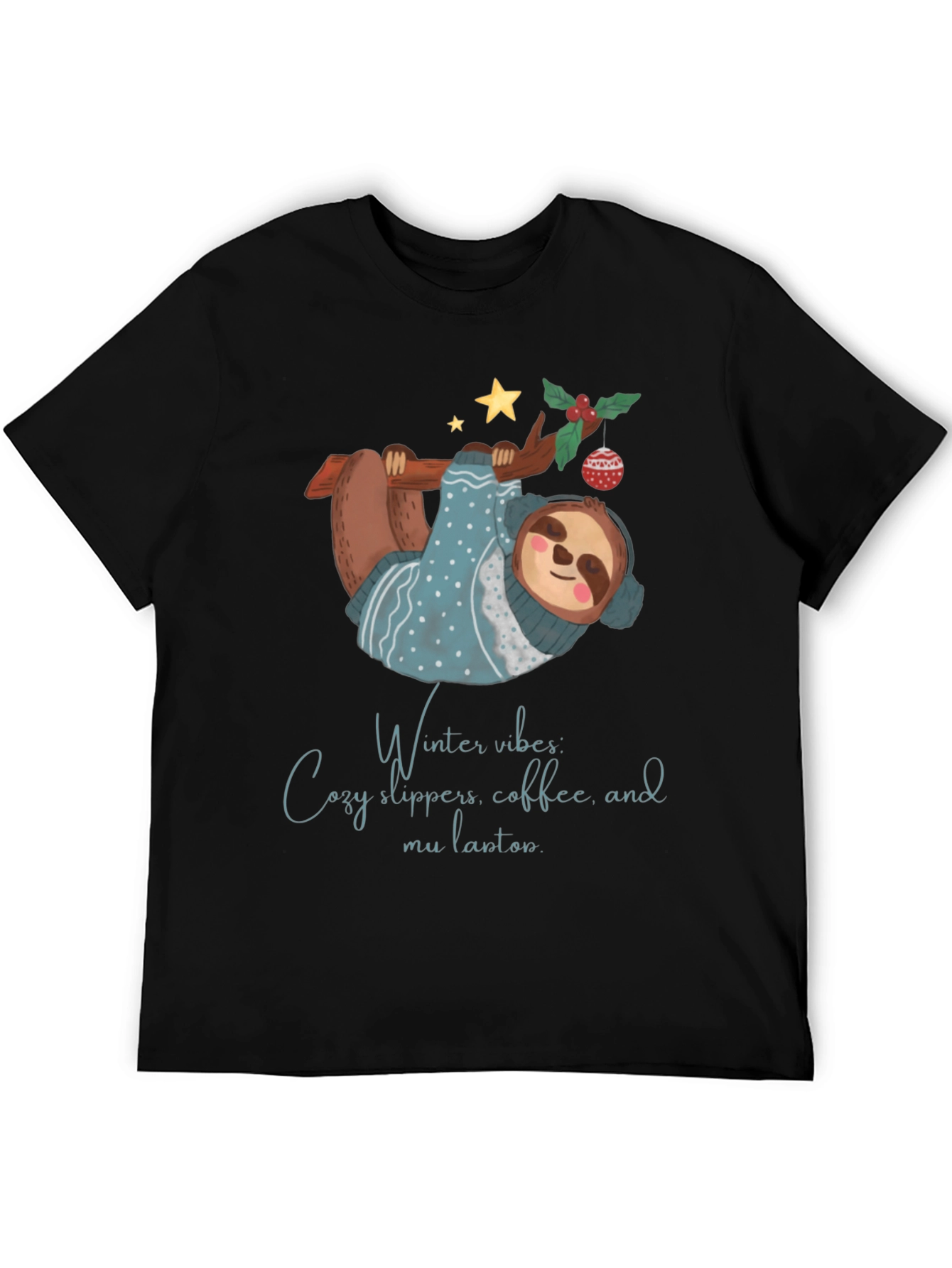 Winter Vibes Sloth Tee - Cozy and Cute