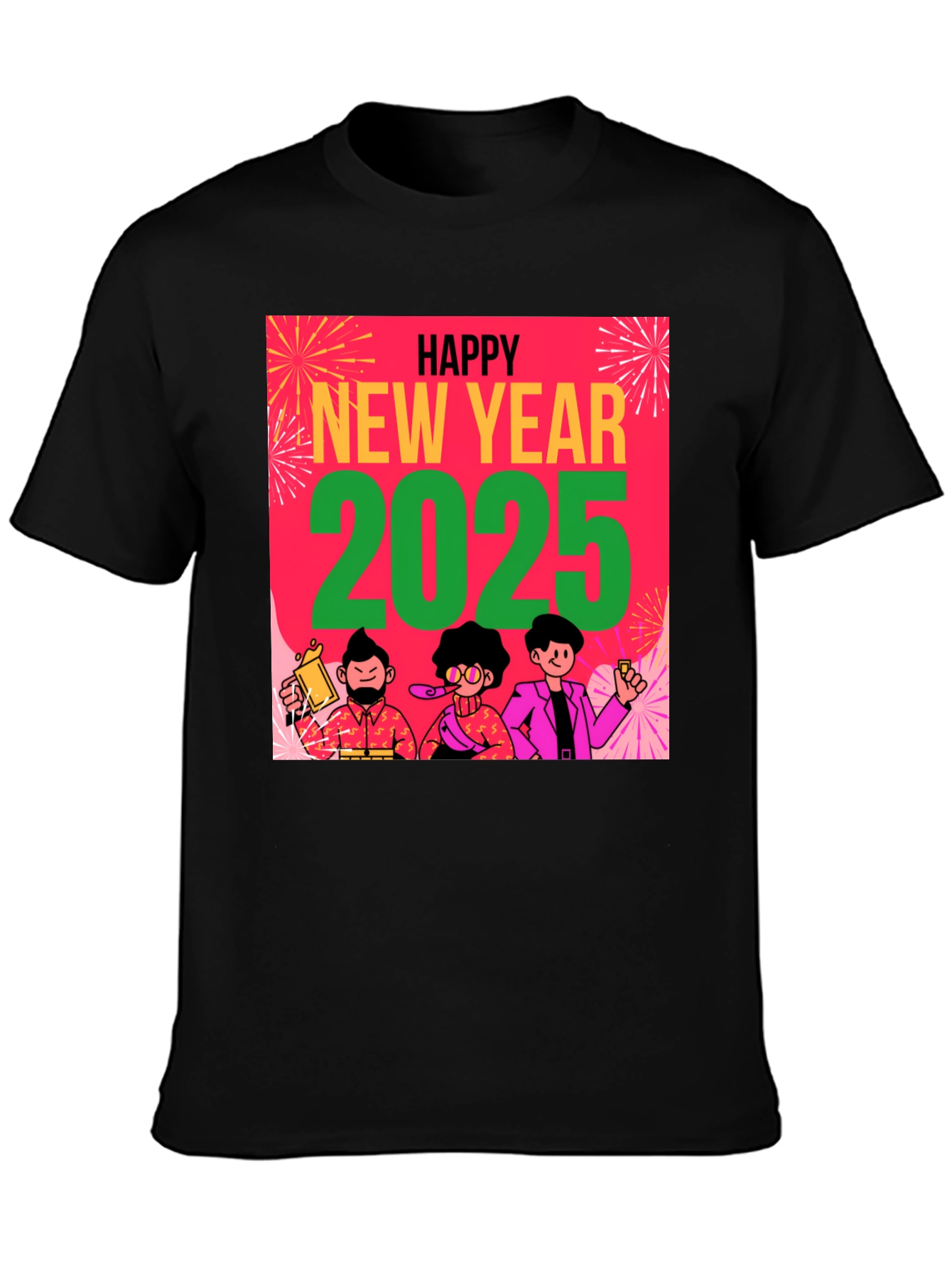 Happy New Year 2025 Graphic Tee