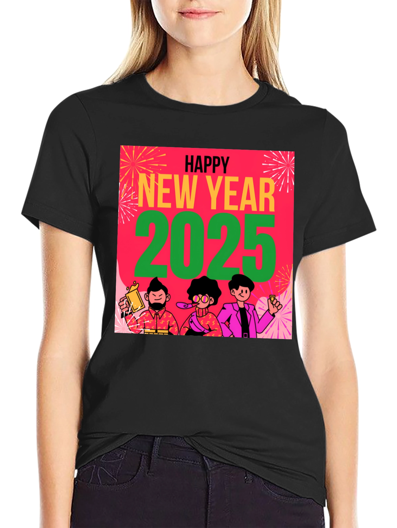 Happy New Year 2025 Graphic Tee
