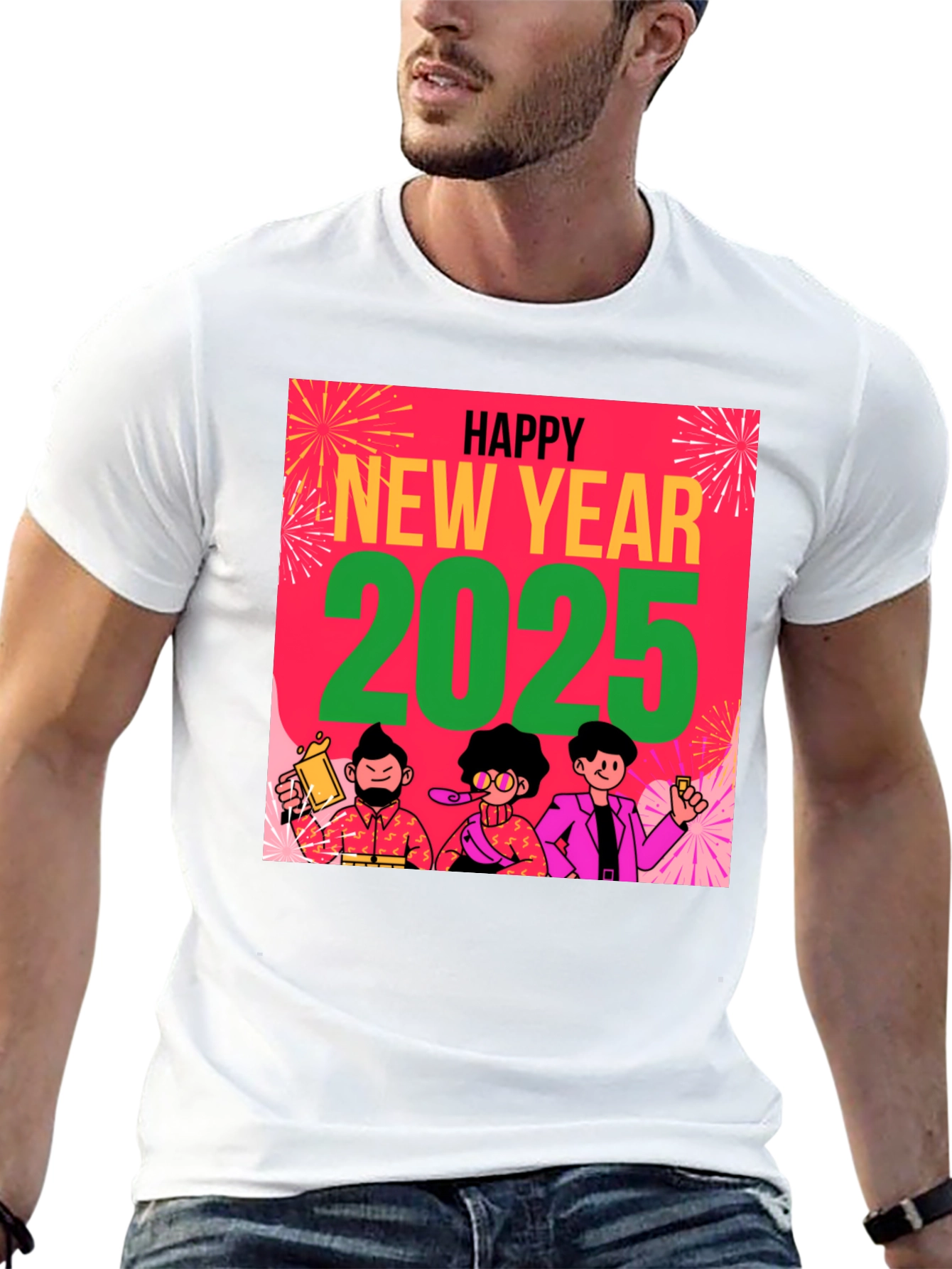 Happy New Year 2025 Graphic Tee