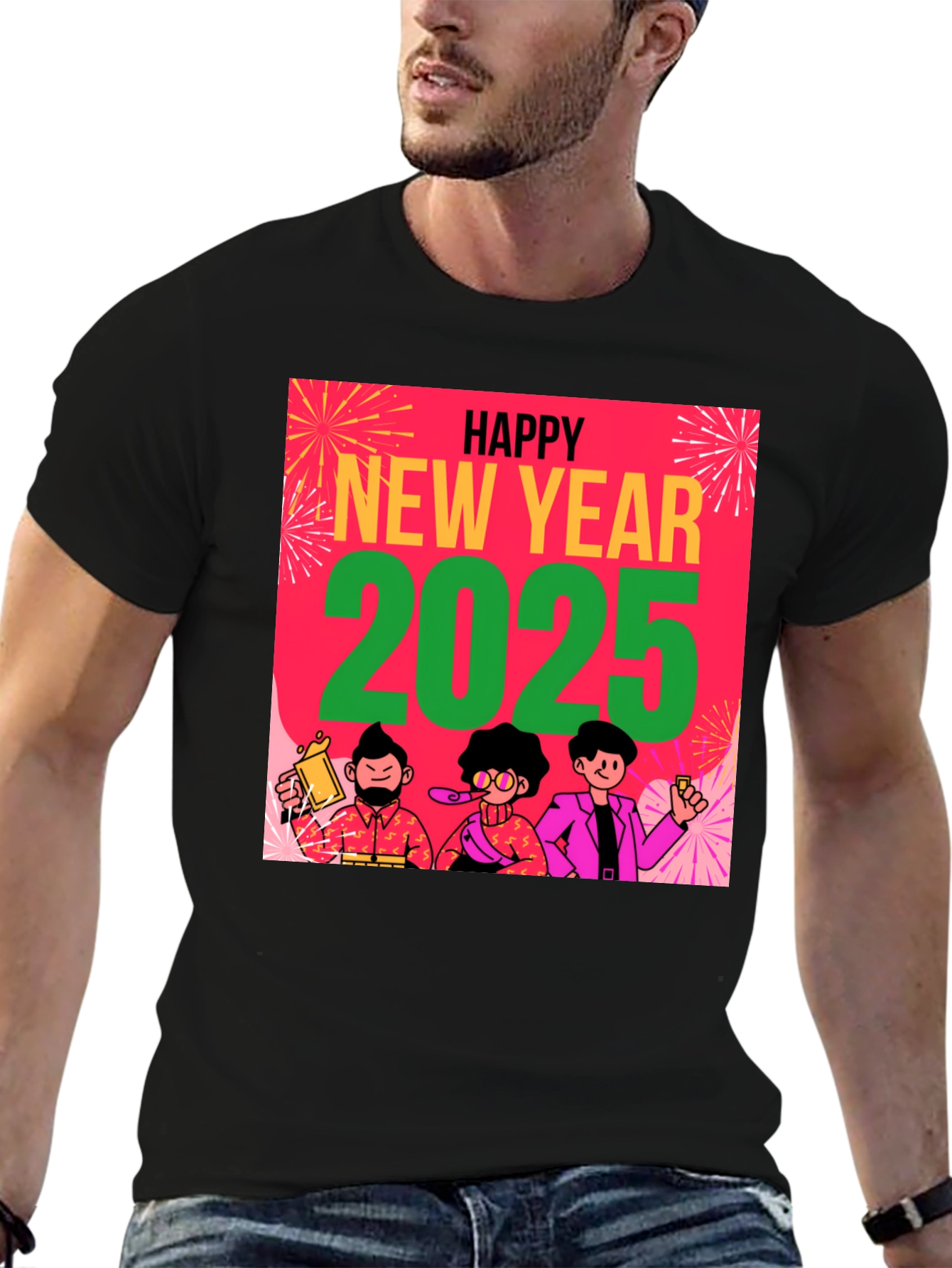 Happy New Year 2025 Graphic Tee