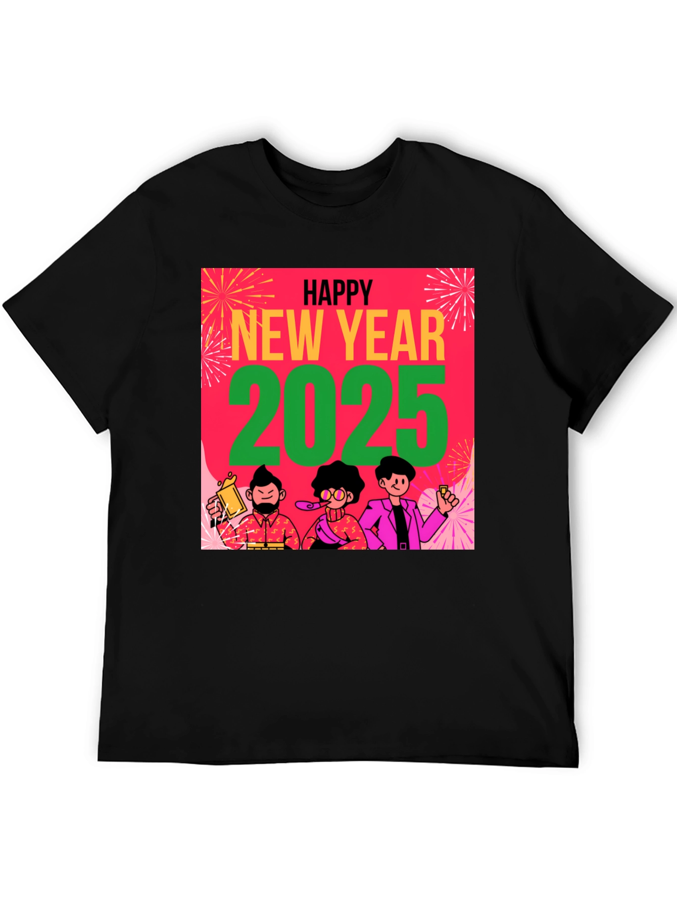 Happy New Year 2025 Graphic Tee