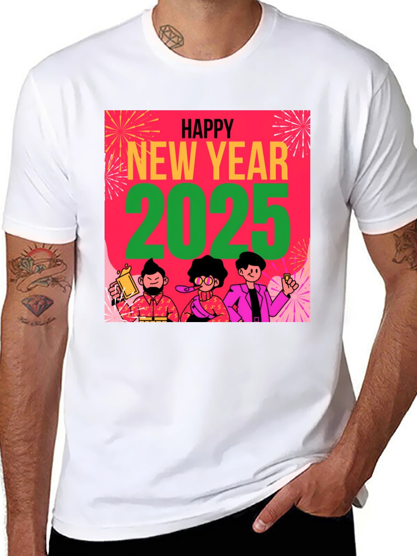 Happy New Year 2025 Graphic Tee