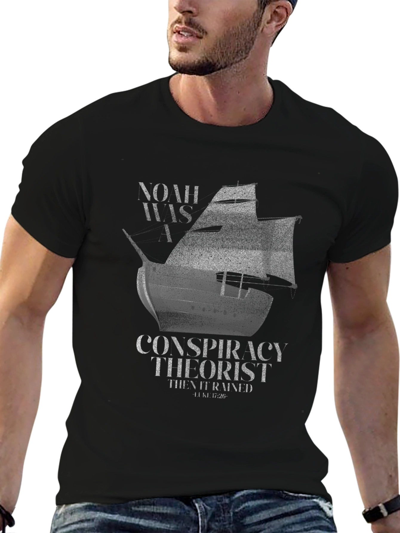 Noah Conspiracy Theorist Black T-Shirt