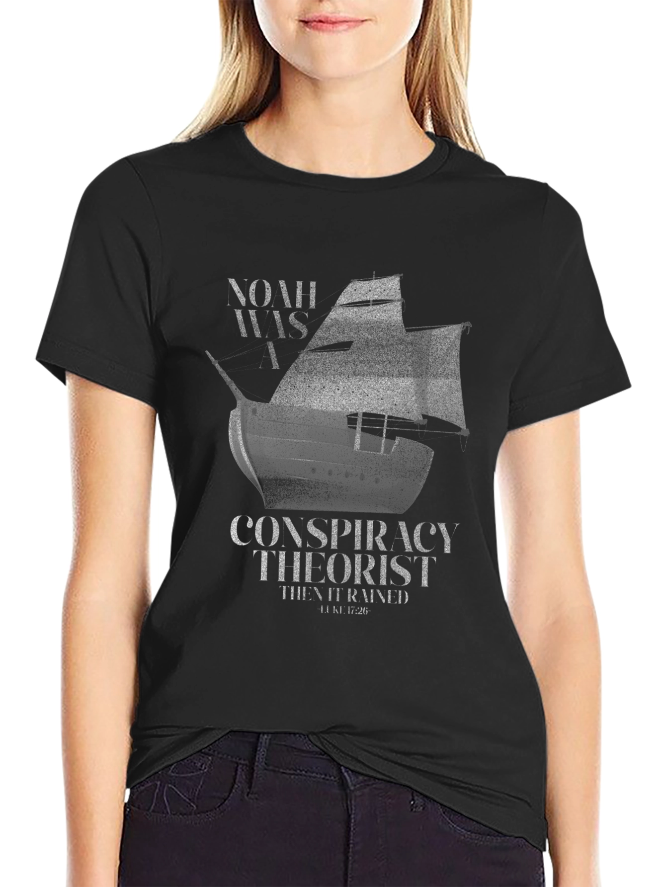 Noah Conspiracy Theorist Black T-Shirt