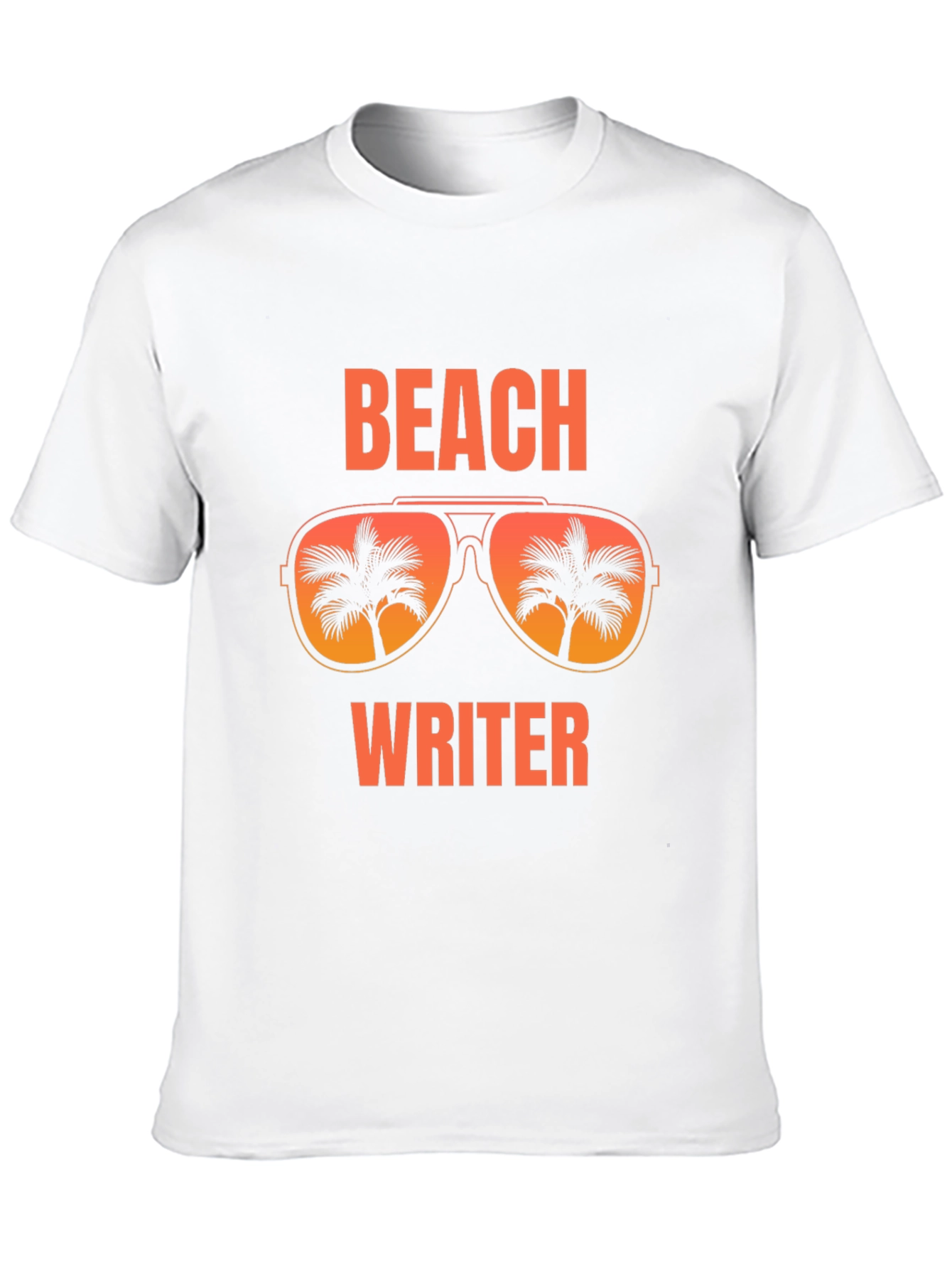 Beach Writer T-Shirt Palm Tree Sunglasses Vacation Tee