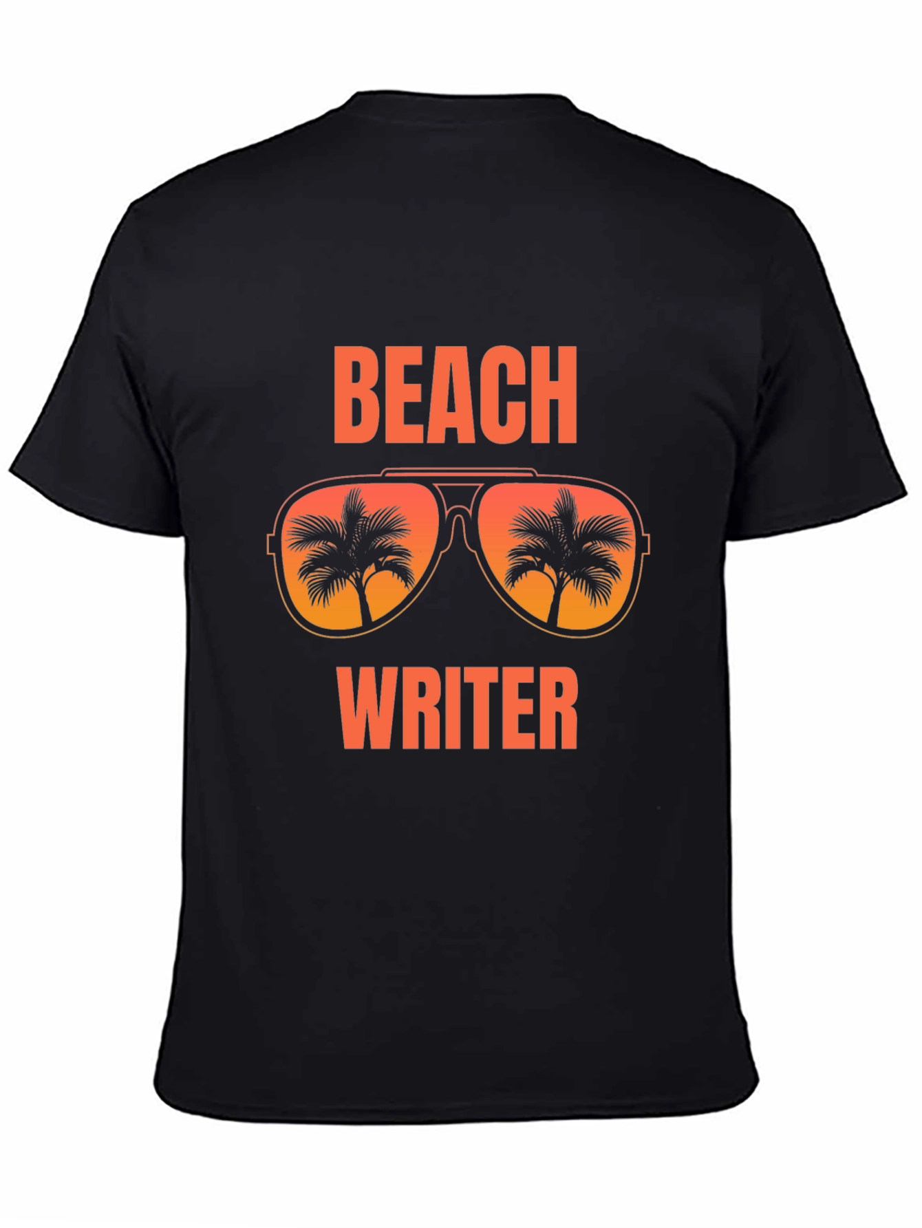 Beach Writer T-Shirt Palm Tree Sunglasses Vacation Tee