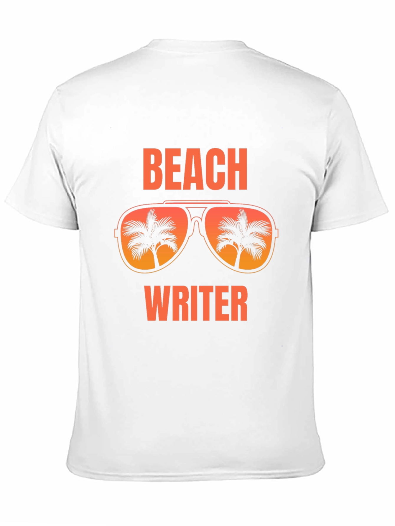 Beach Writer T-Shirt Palm Tree Sunglasses Vacation Tee