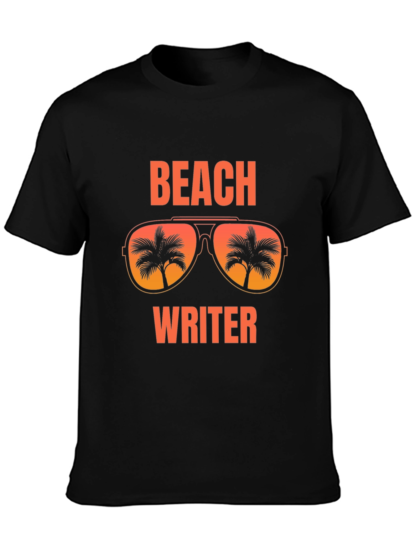 Beach Writer T-Shirt Palm Tree Sunglasses Vacation Tee