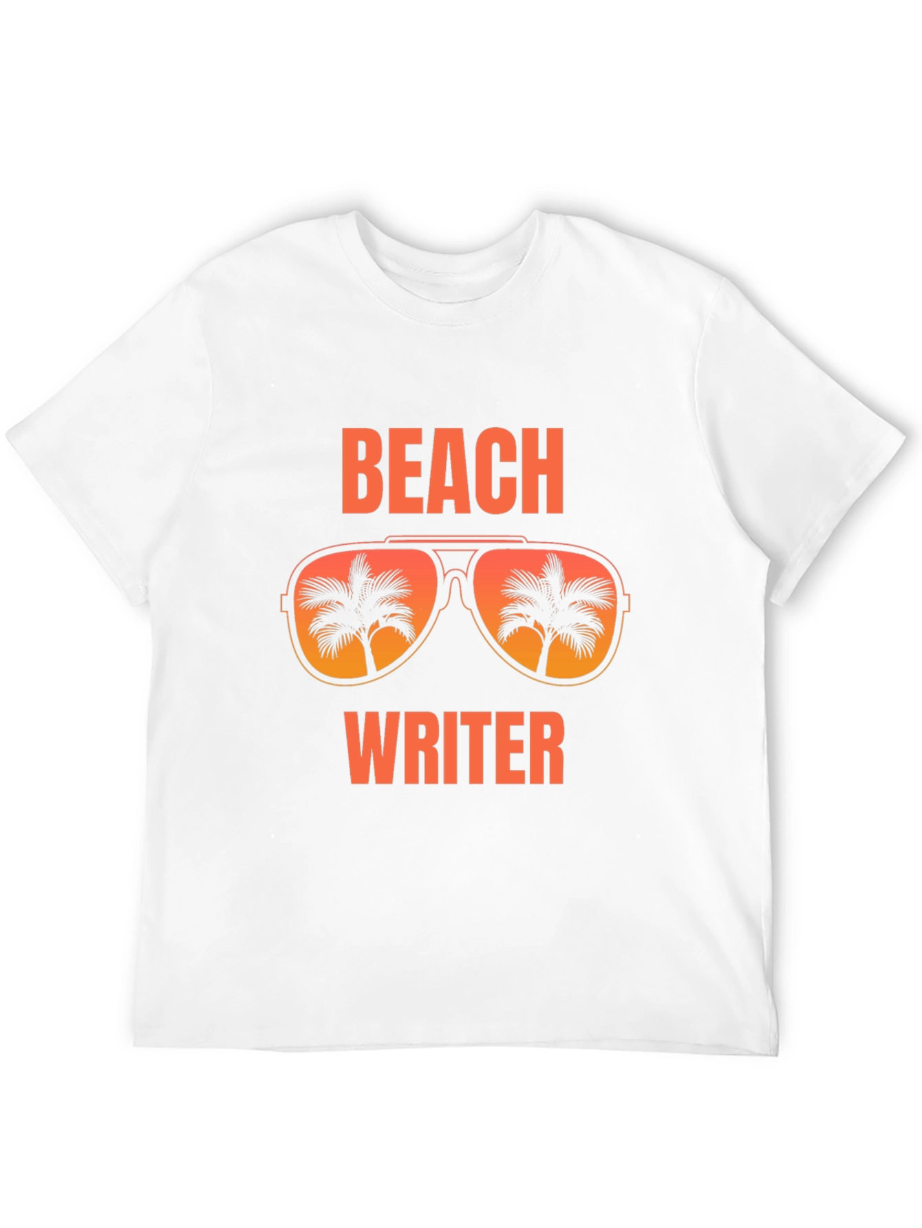 Beach Writer T-Shirt Palm Tree Sunglasses Vacation Tee