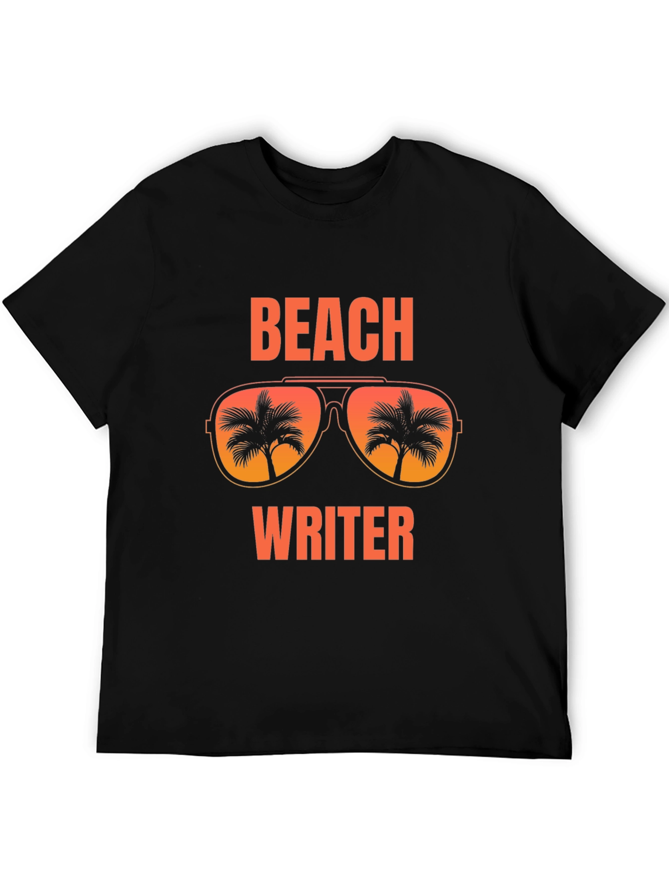 Beach Writer T-Shirt Palm Tree Sunglasses Vacation Tee
