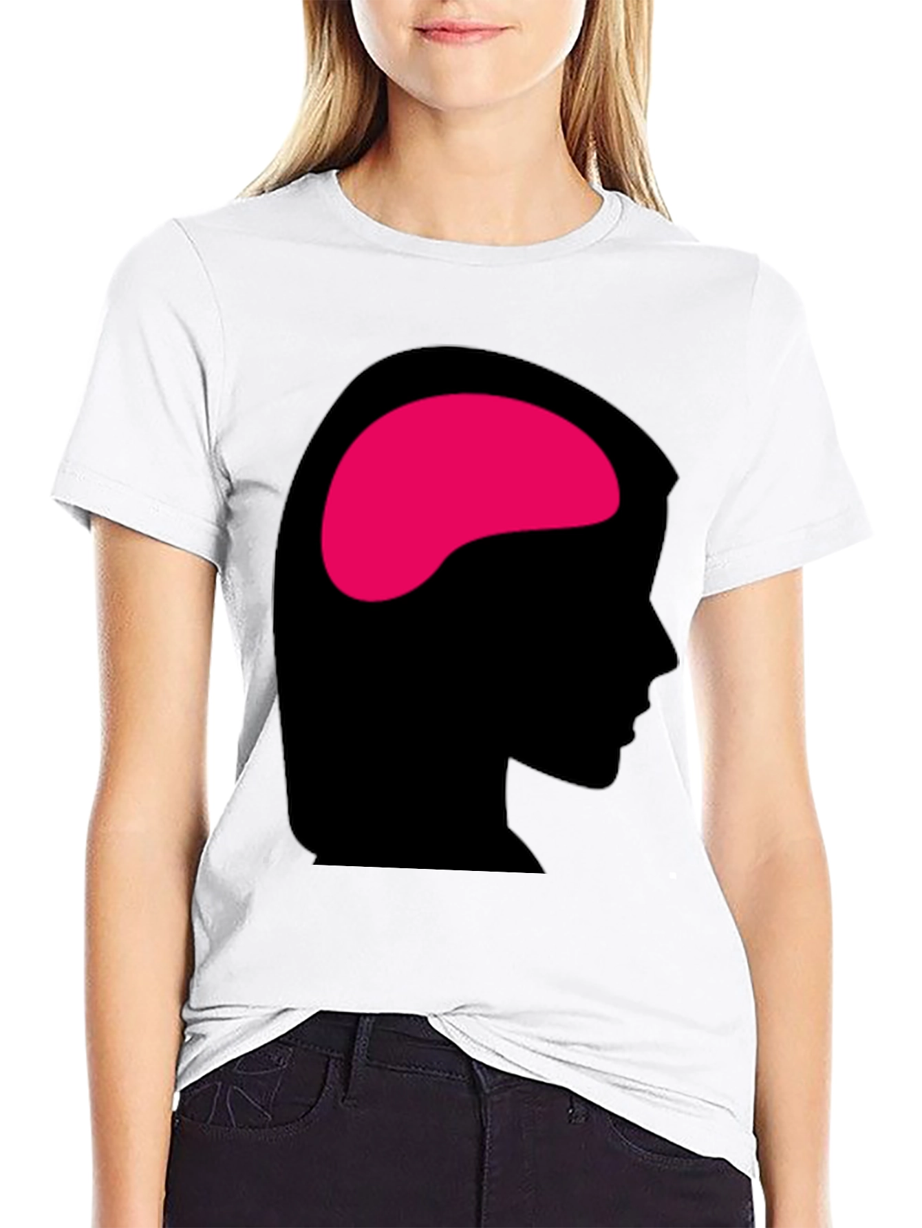Brainy Woman T-Shirt - Black Graphic Tee