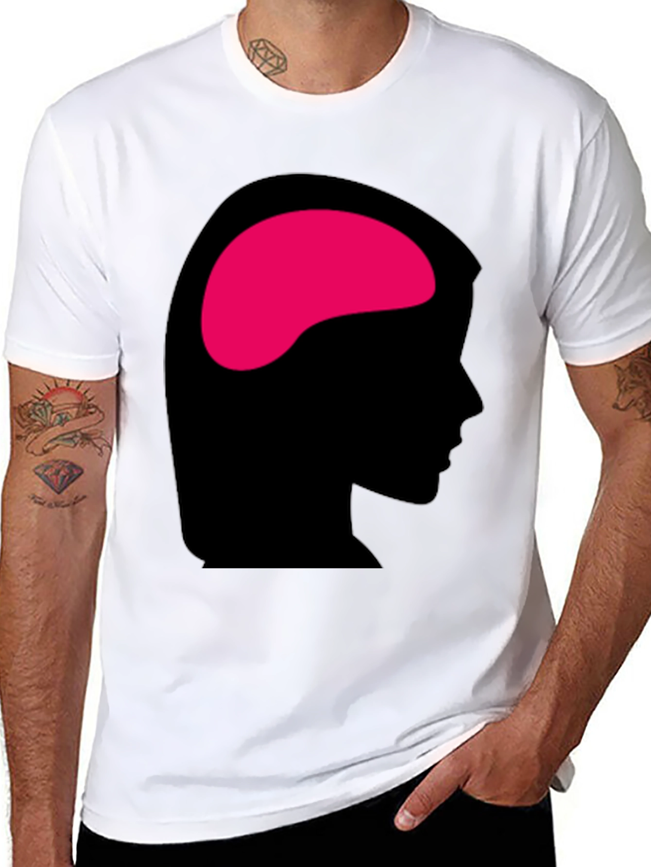 Brainy Woman T-Shirt - Black Graphic Tee