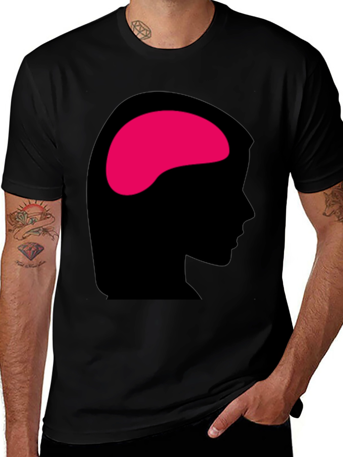 Brainy Woman T-Shirt - Black Graphic Tee