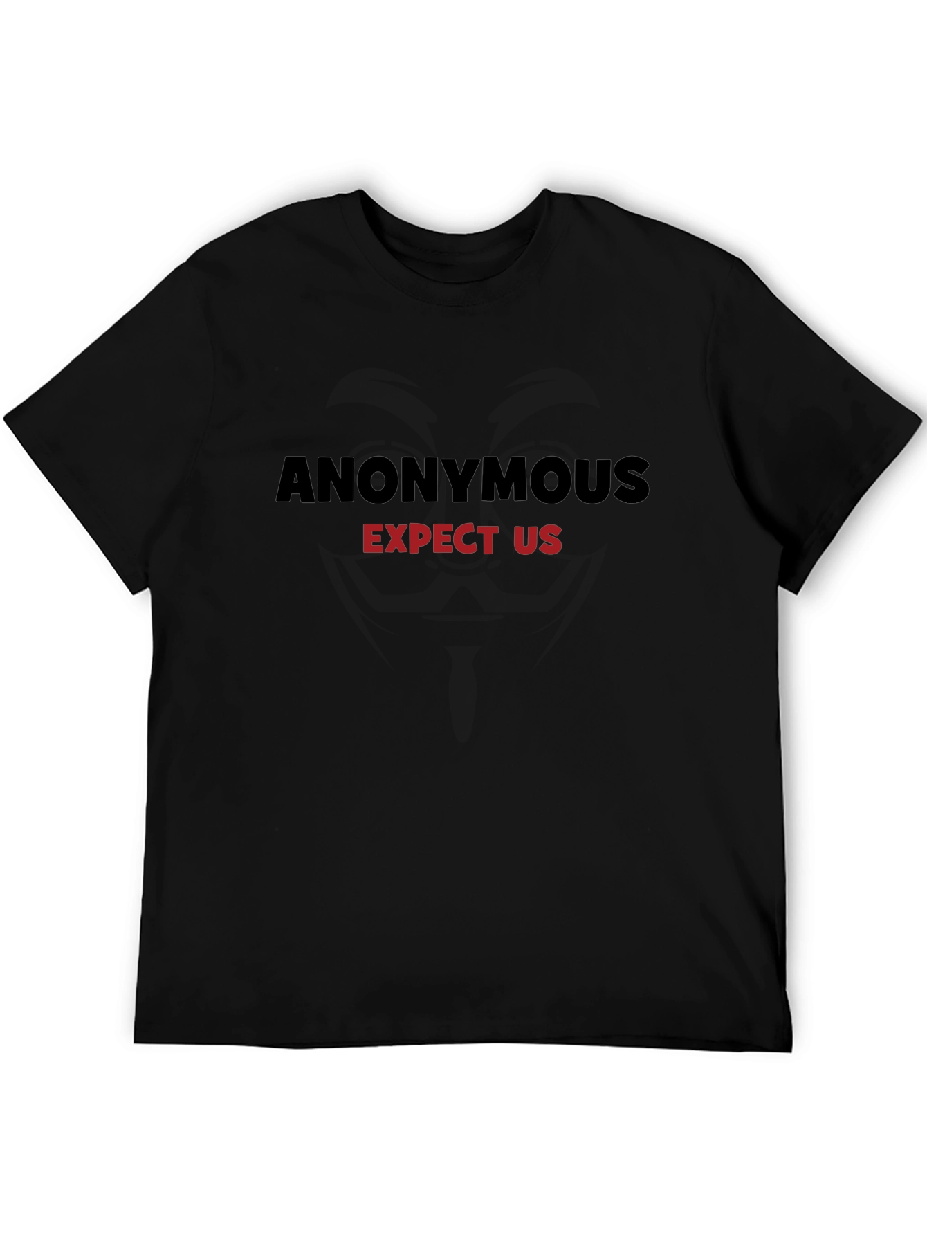 Anonymous Expect Us Graphic Tee - Black Cotton T-Shirt