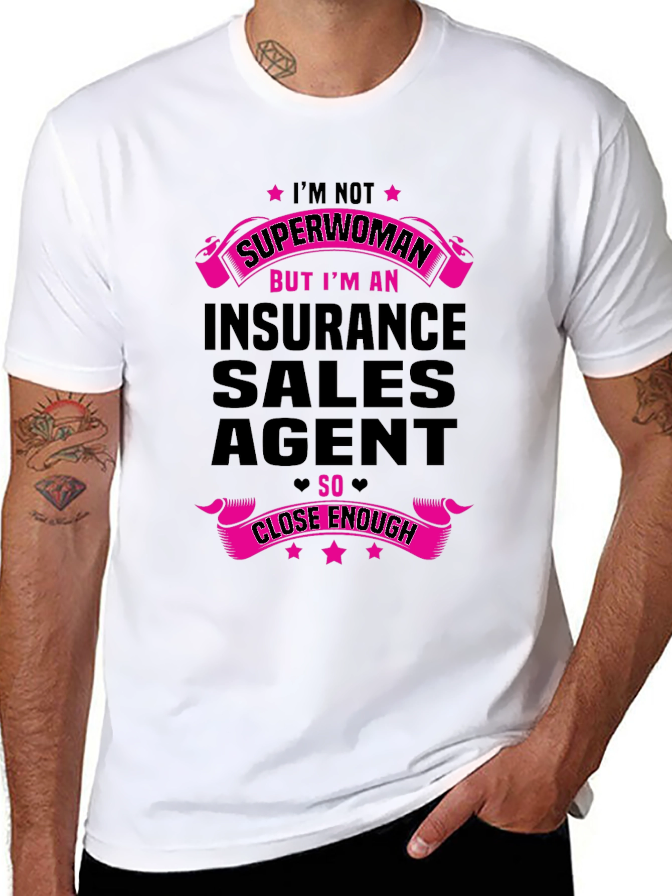 Insurance Sales Agent Superwoman Funny T-Shirt