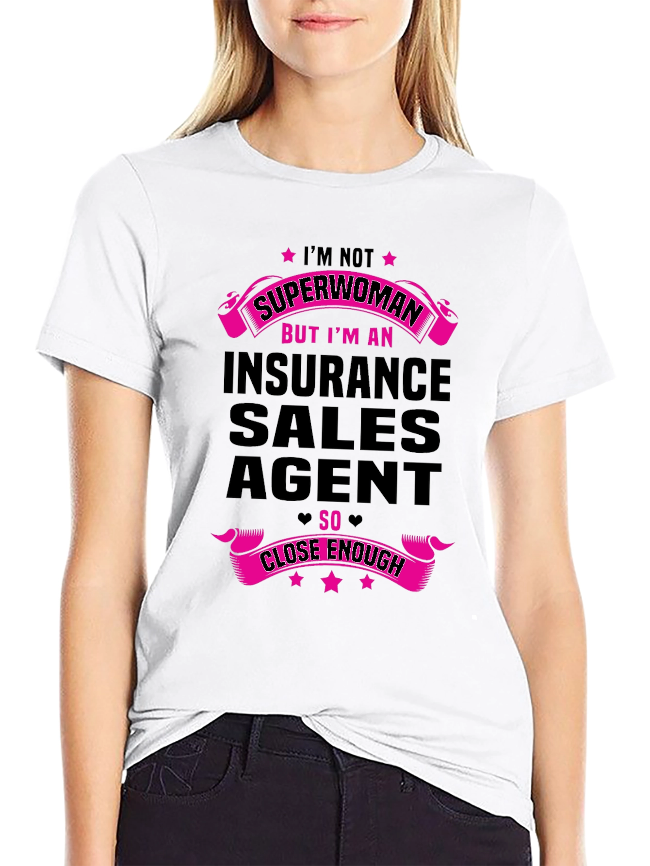 Insurance Sales Agent Superwoman Funny T-Shirt