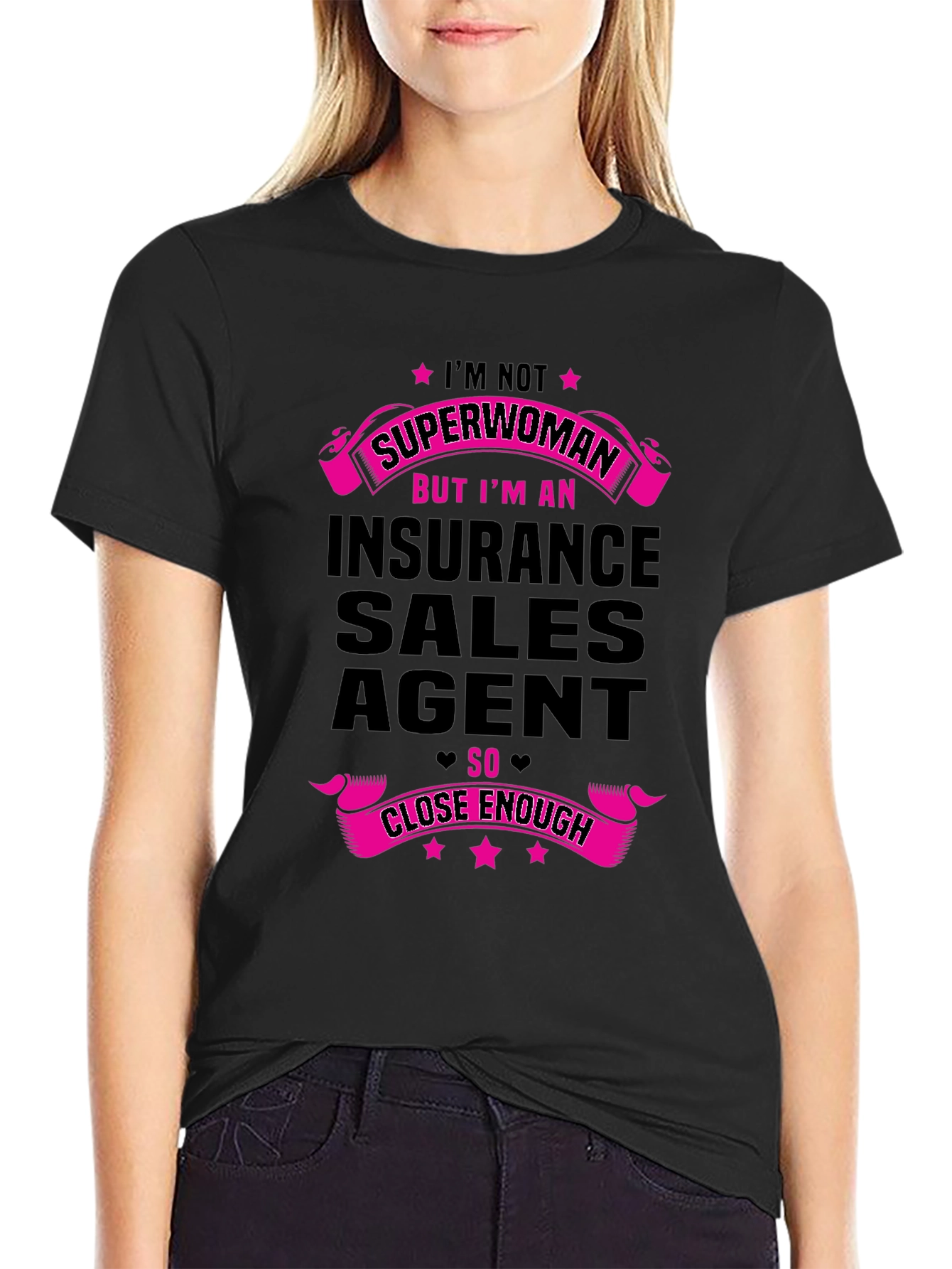 Insurance Sales Agent Superwoman Funny T-Shirt