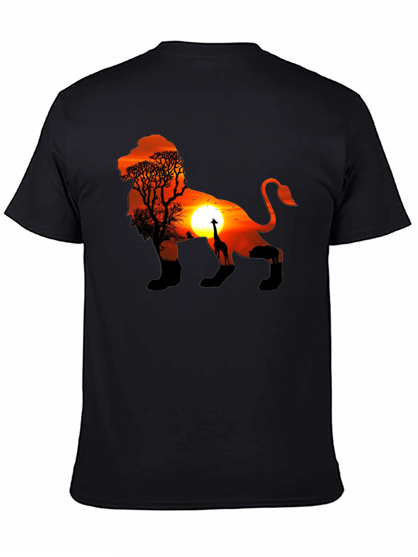 Lion Sunset Graphic Tee - Unique Design