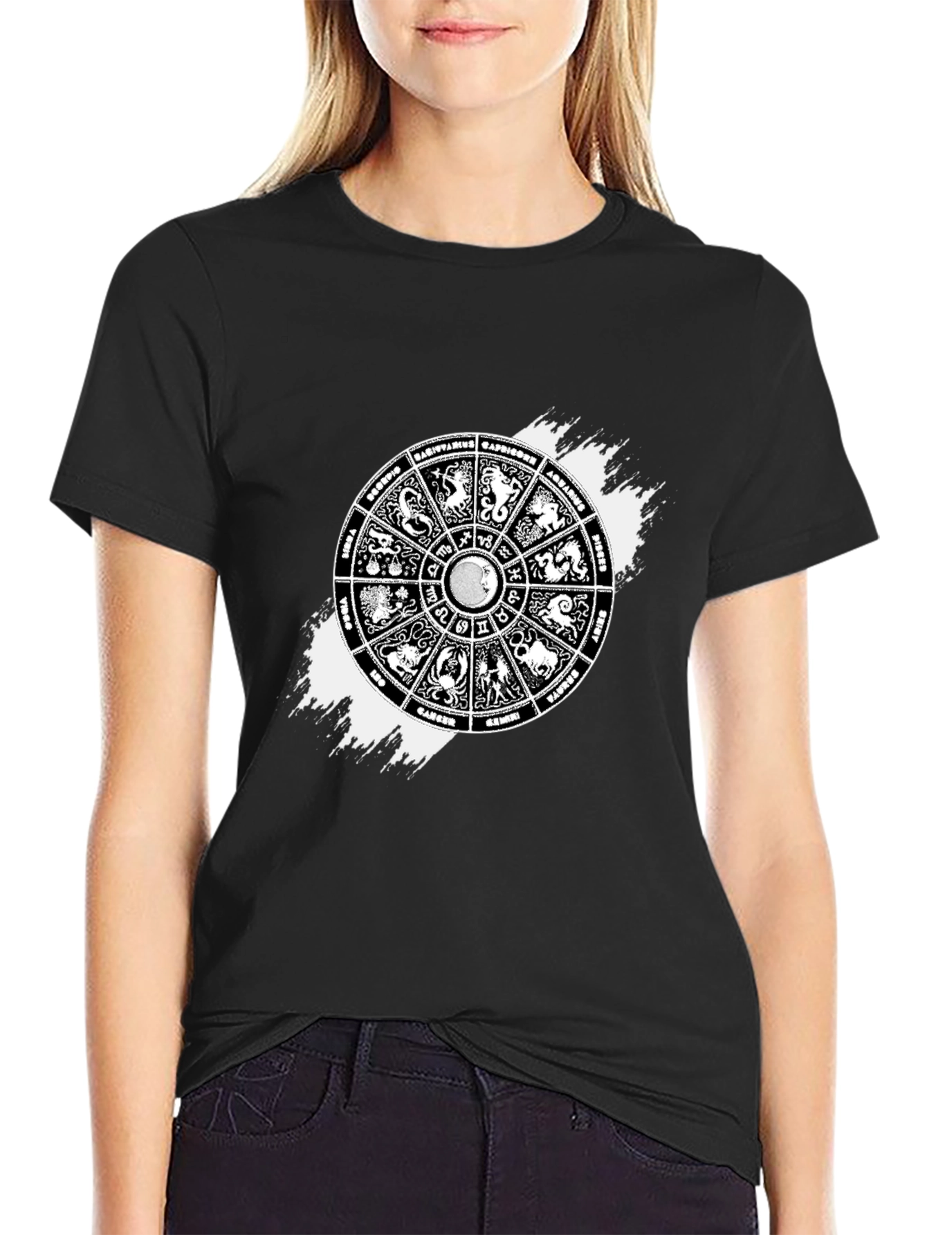 Zodiac Sign Wheel T-Shirt - Astrology Graphic Tee