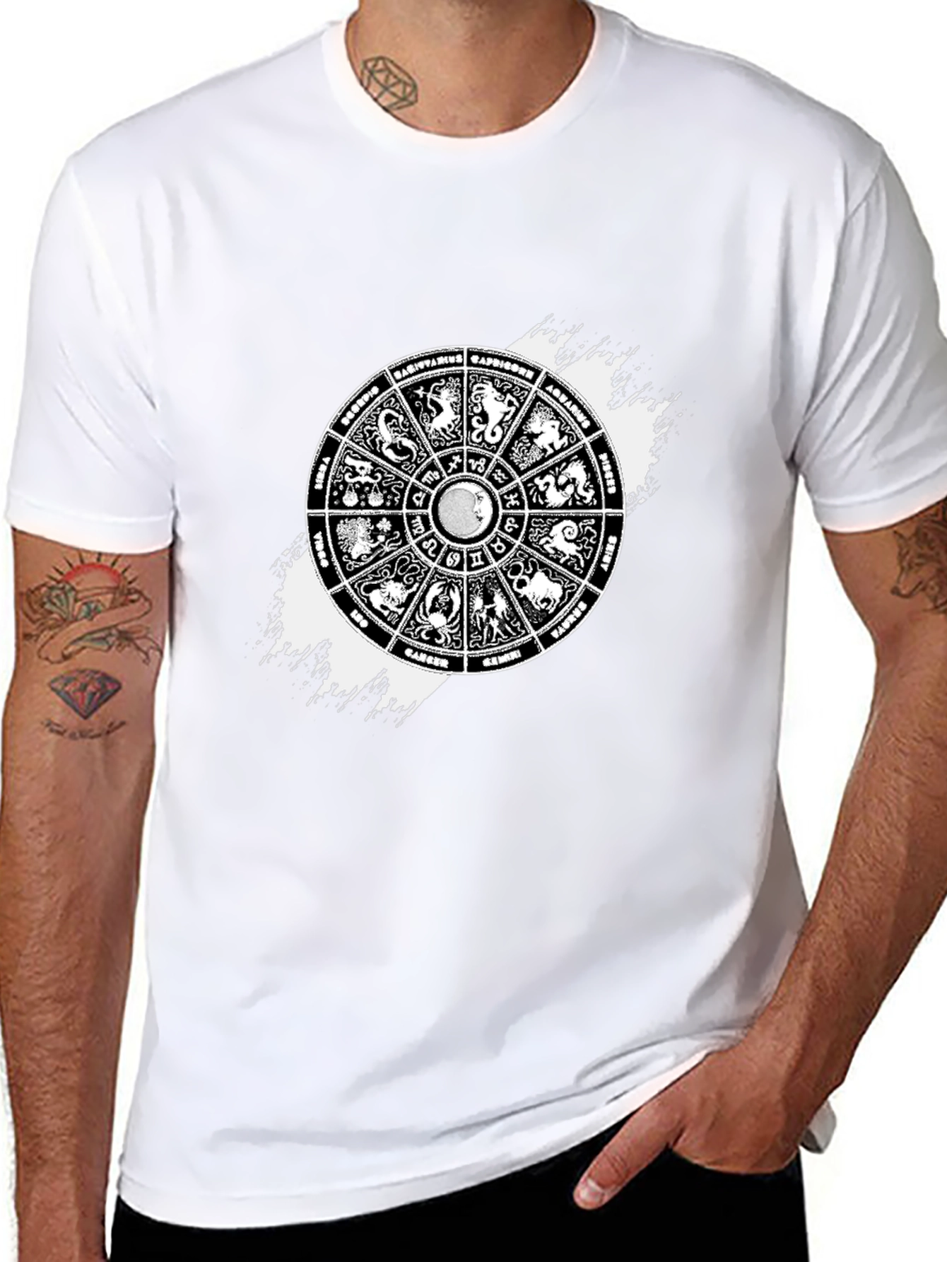 Zodiac Sign Wheel T-Shirt - Astrology Graphic Tee