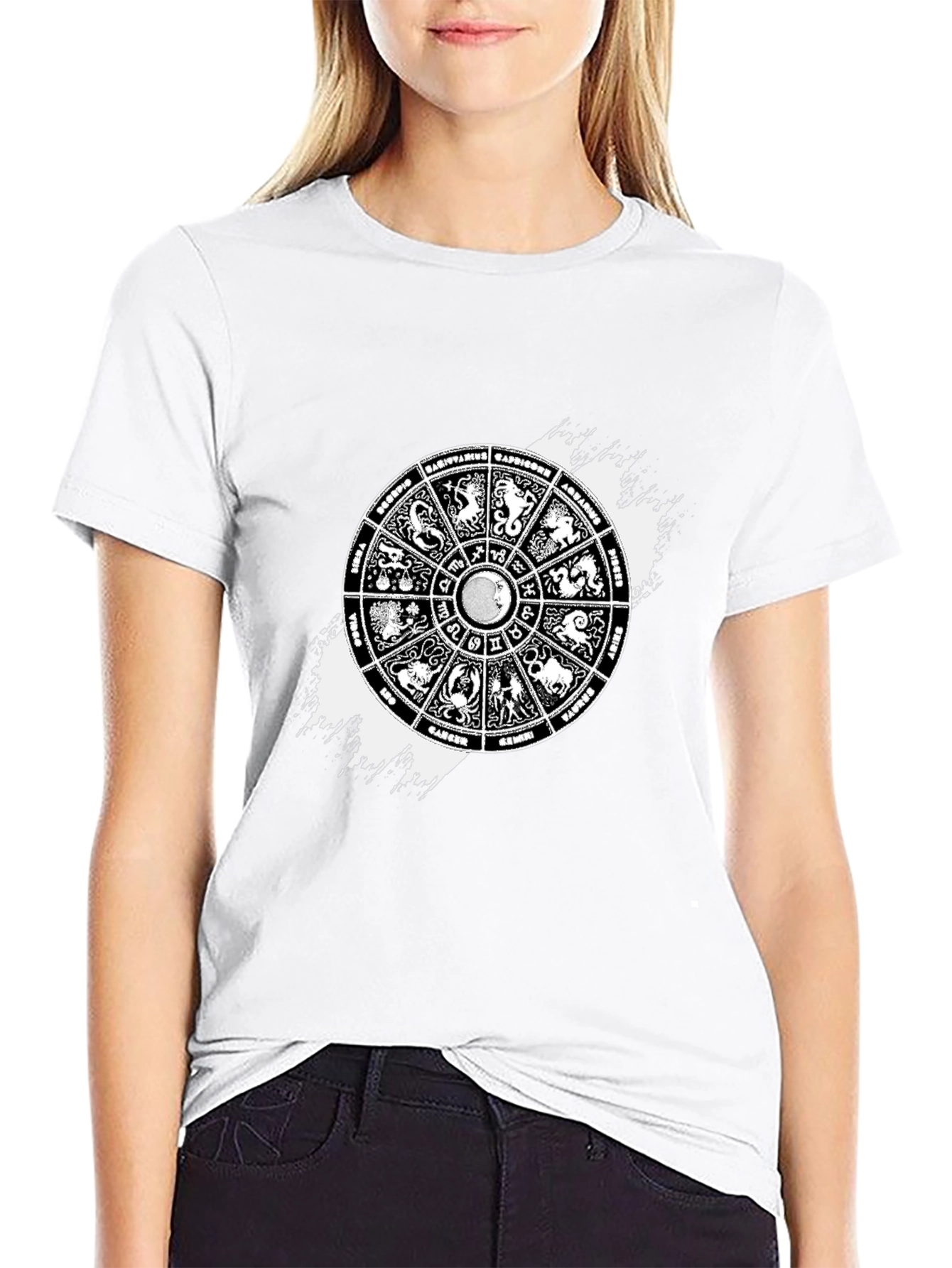 Zodiac Sign Wheel T-Shirt - Astrology Graphic Tee