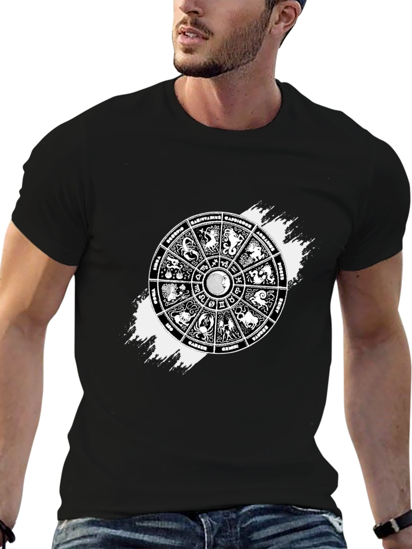 Zodiac Sign Wheel T-Shirt - Astrology Graphic Tee